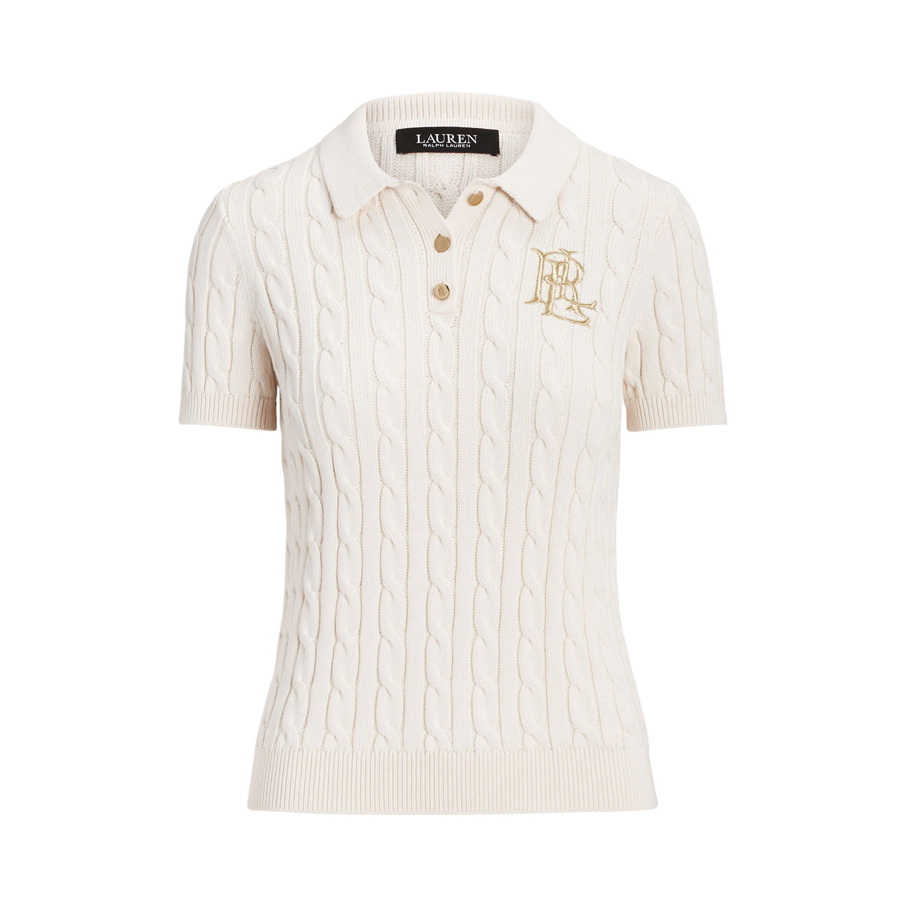 Lauren by Ralph Lauren Women's Natrissa Plo Knitted Top - Masc Cream - Size 10 (S)