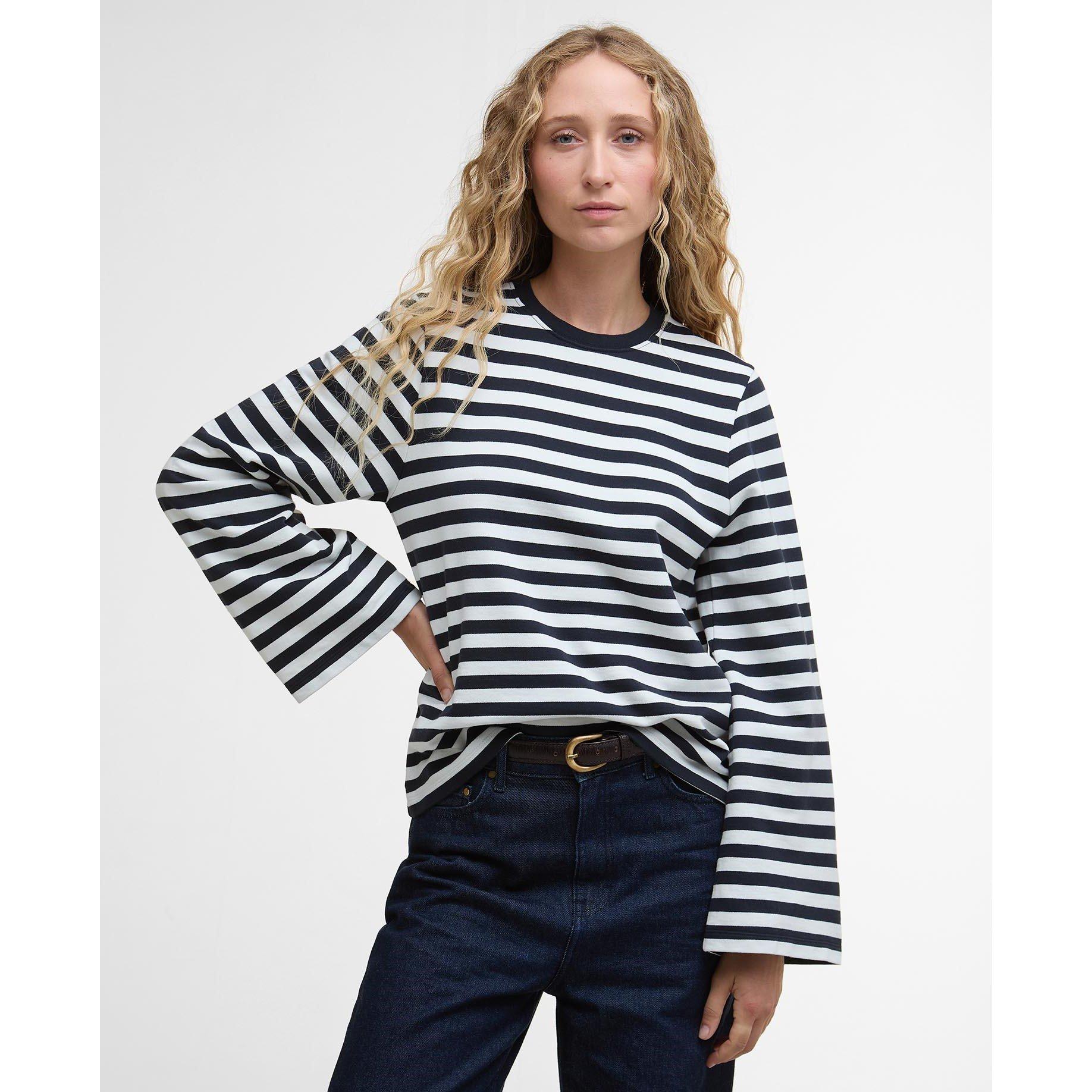 Dark Navy Str - Barbour - Robyn Striped Sweatshirt - 2