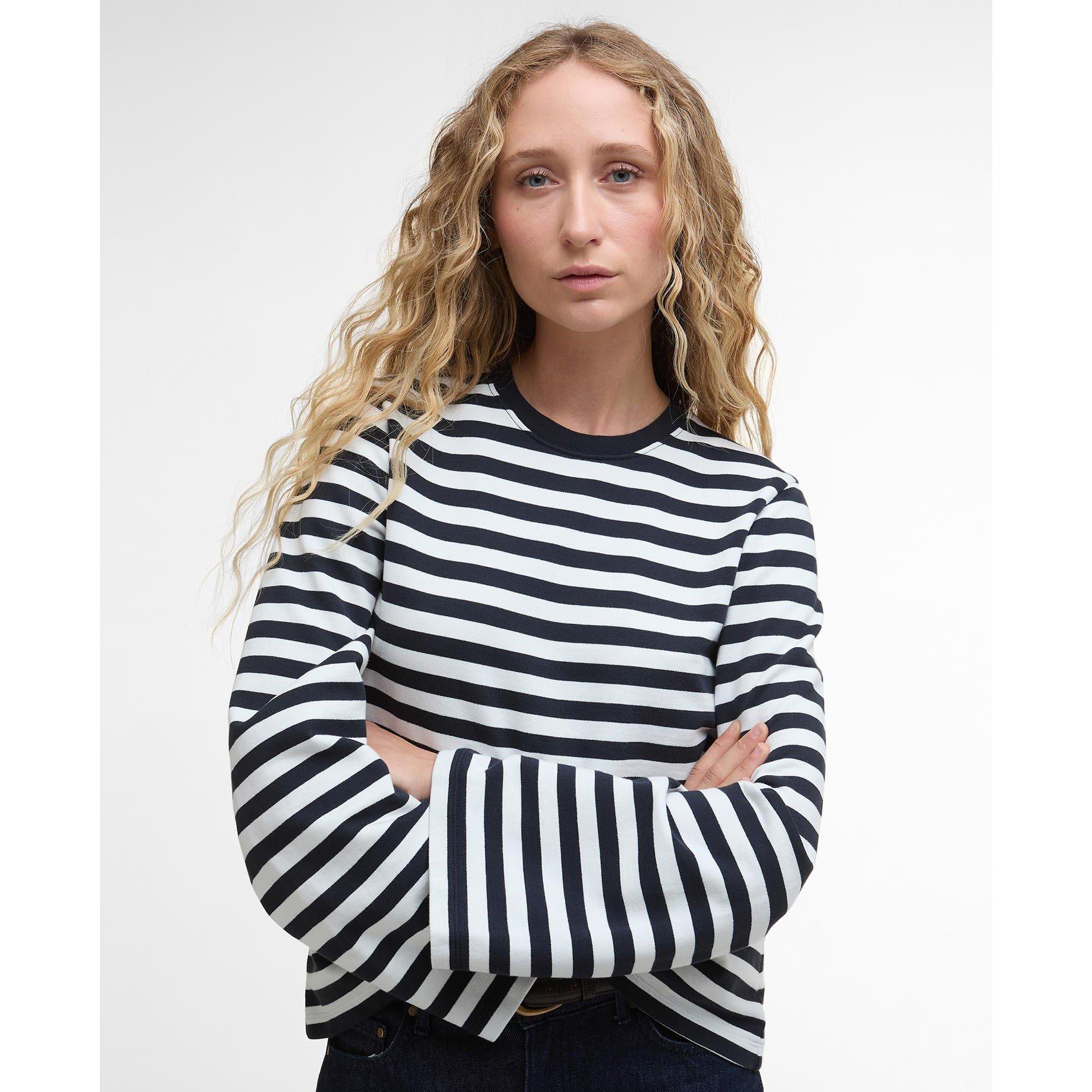 Dark Navy Str - Barbour - Robyn Striped Sweatshirt - 4