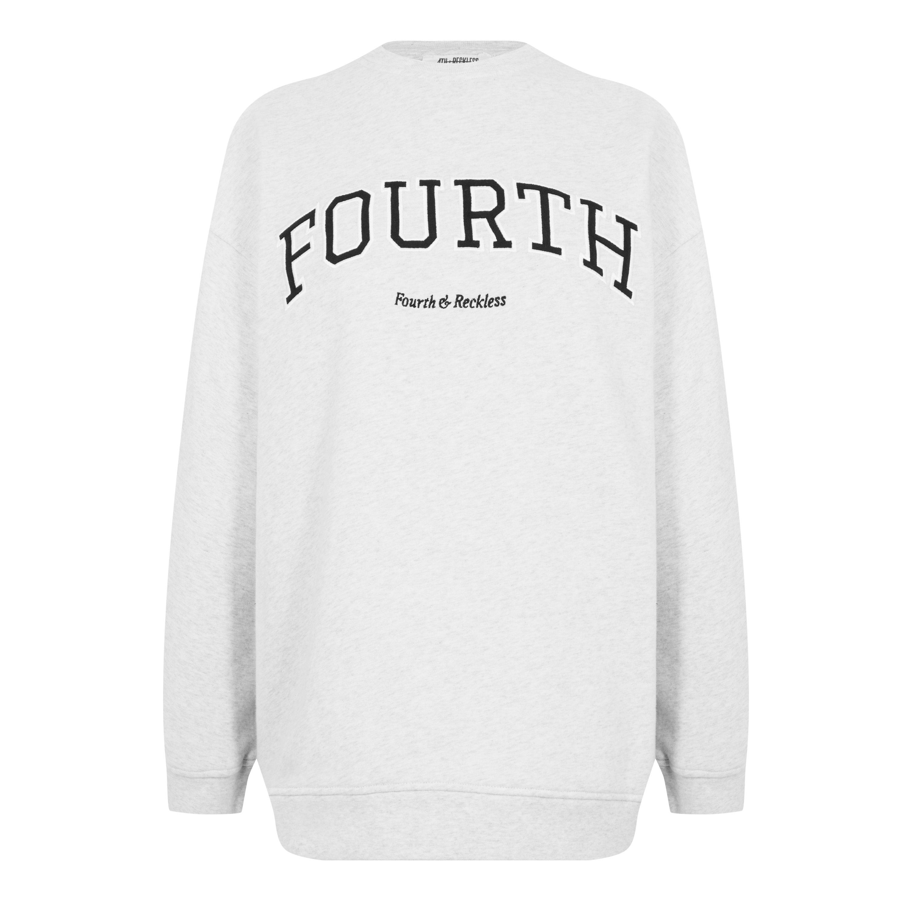Grey Marl - 4th and Reckless - Jen Longline Sweatshirt - 1