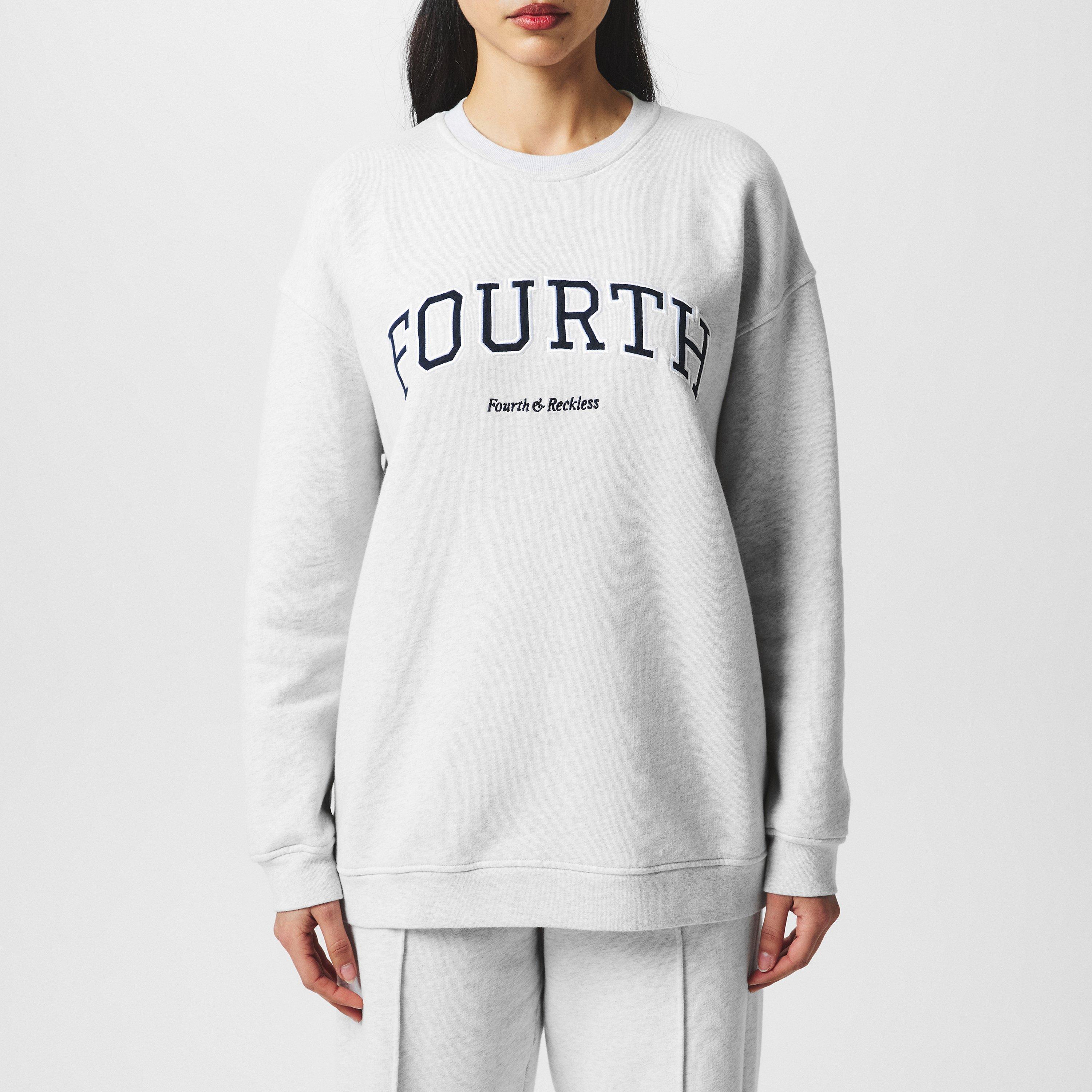 Grey Marl - 4th and Reckless - Jen Longline Sweatshirt - 3