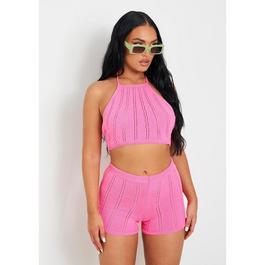 Missy Empire Detail Knit Halter Neck Top
