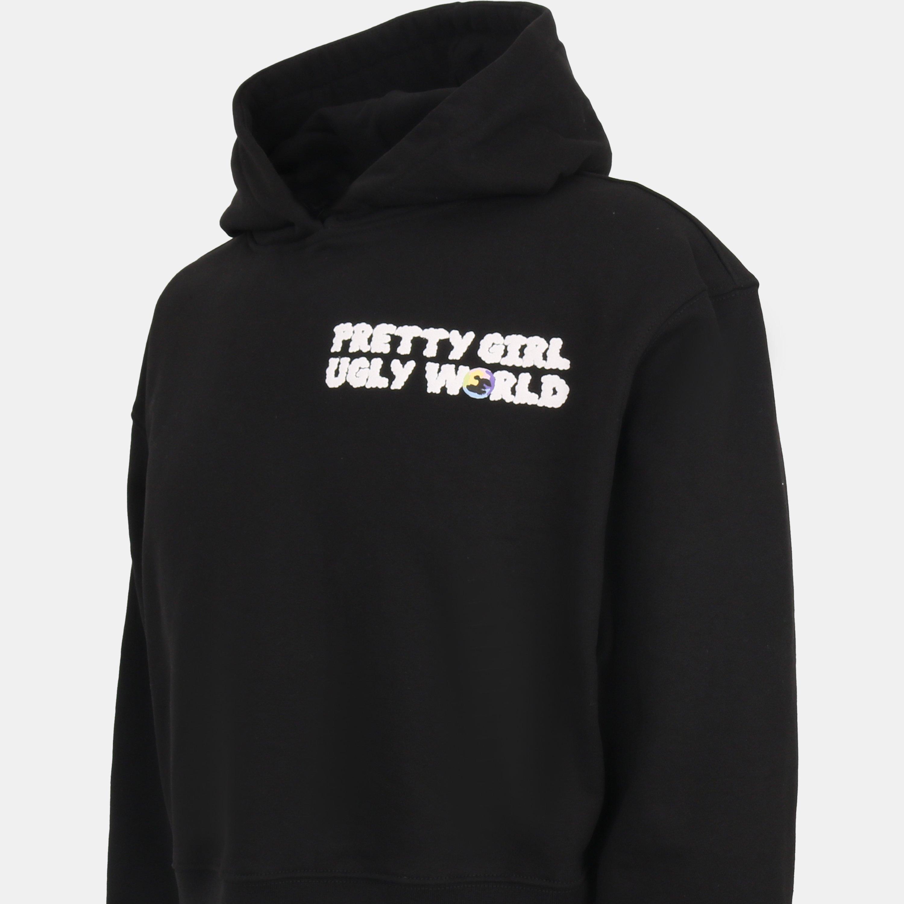 Black/Multi - Pretty Boy Ugly World - Women's Over-the-Head Hoodie - 3