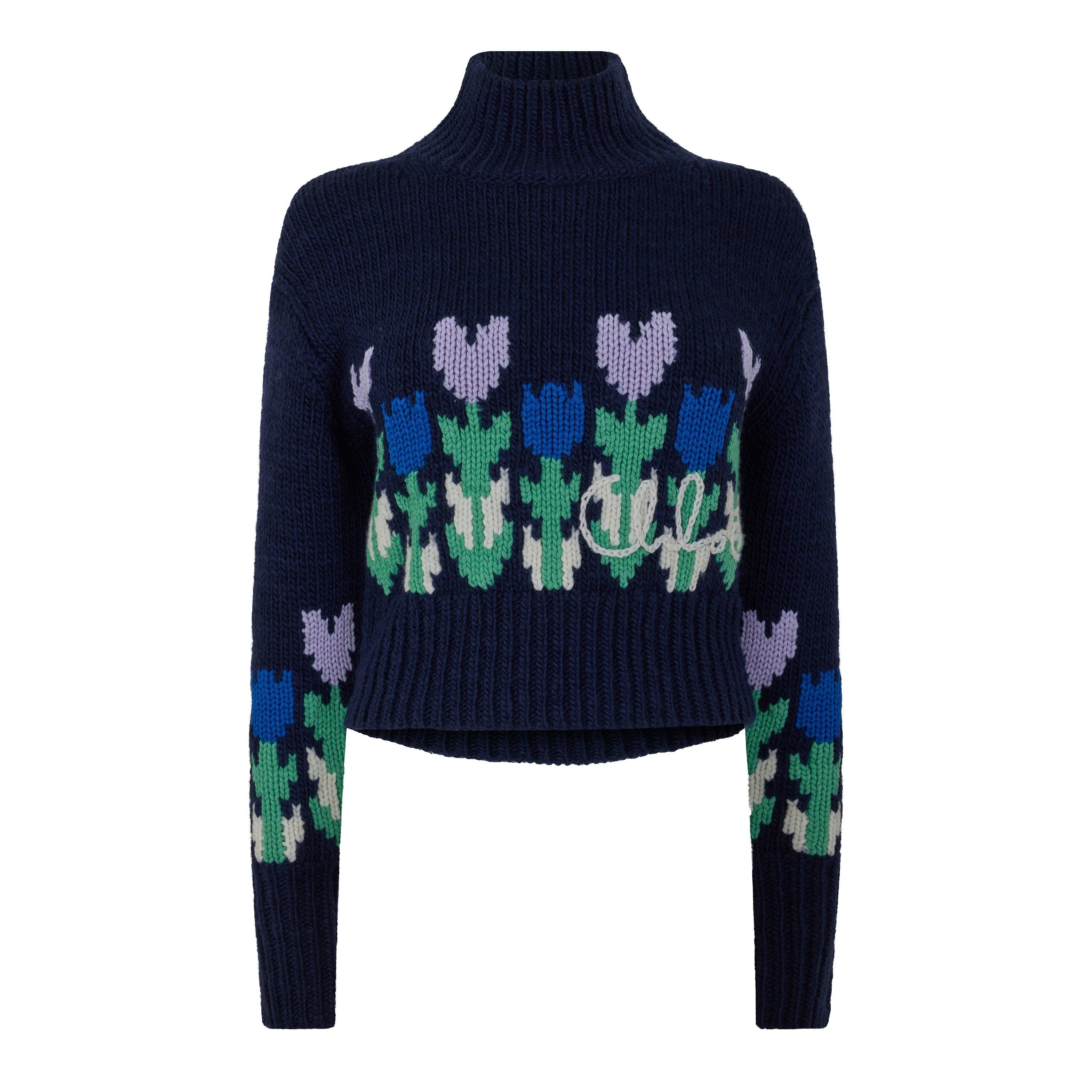 Dark Navy - Chloe - Chloe Crop Jumper Ld64 - 1