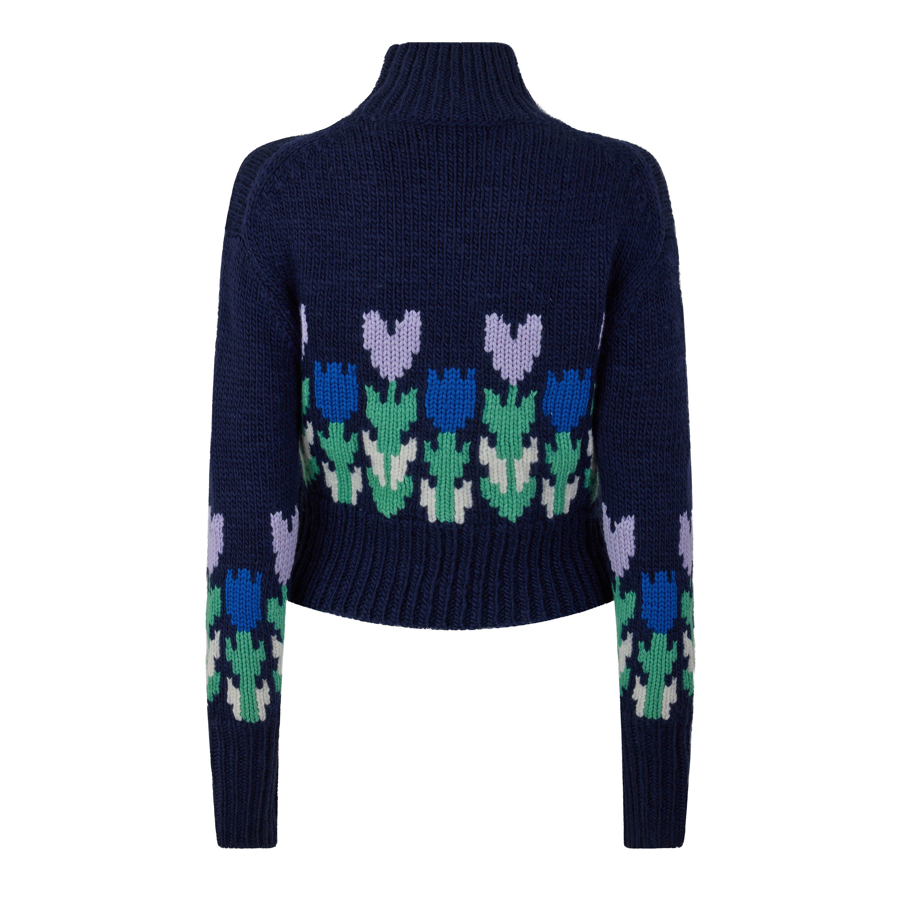 Dark Navy - Chloe - Chloe Crop Jumper Ld64 - 2