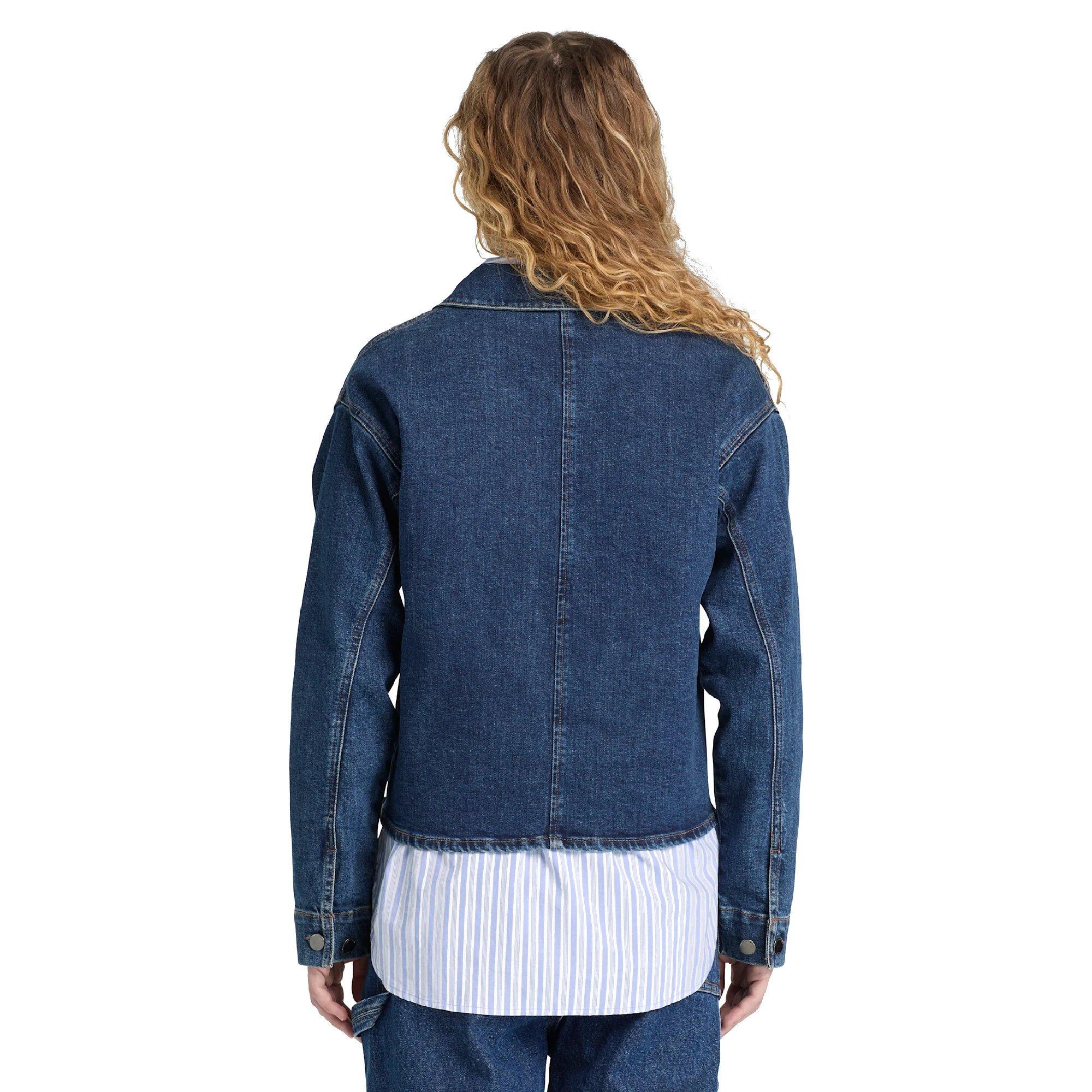 Azul pizarra - Timberland - Women's Long-Sleeve Oversized Fit Denim Jacket - 3