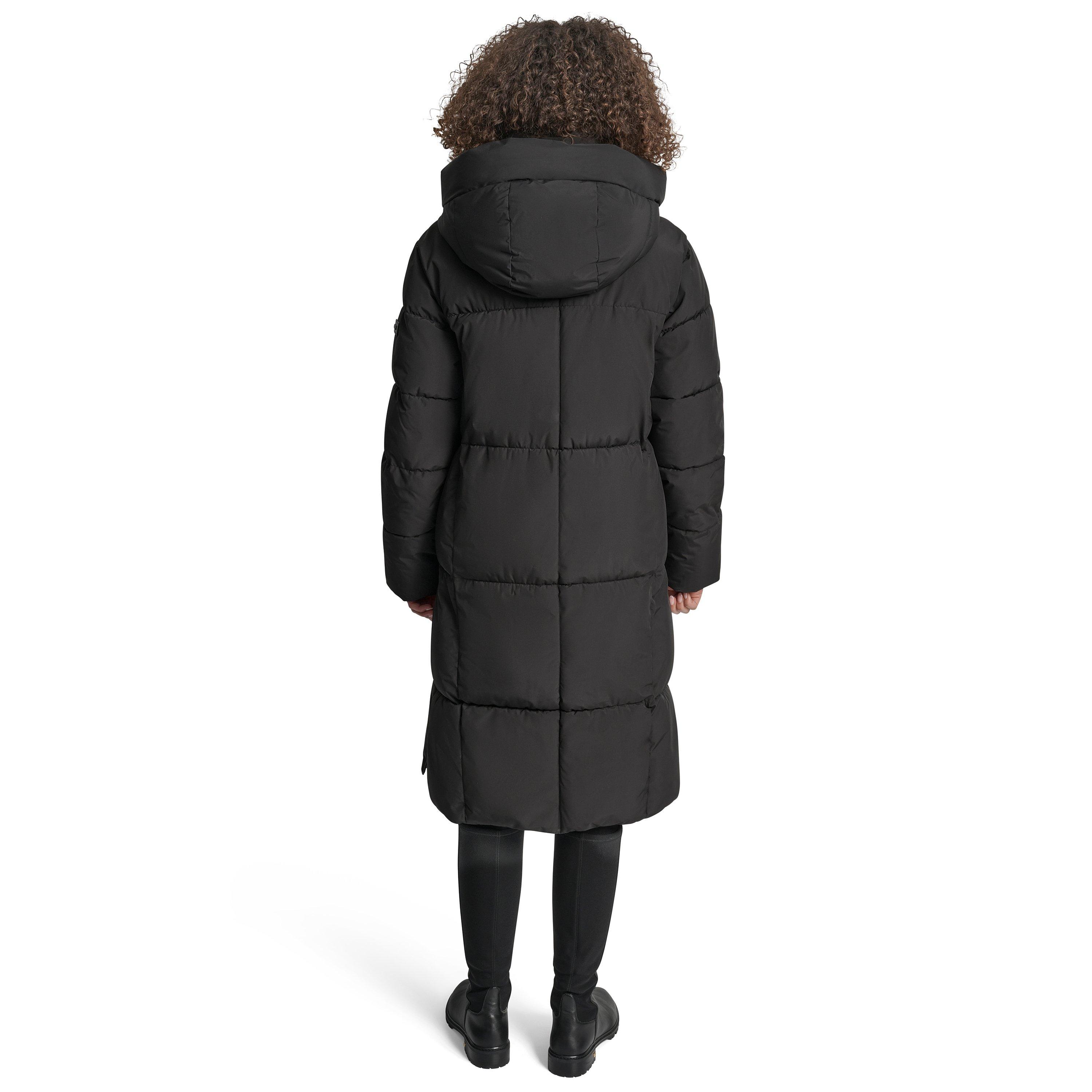 Black - DKNY - Women's Heavy Long Puffer Jacket - 2