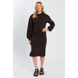 Influence Long-Line Hooded Knitted Jumper Dress