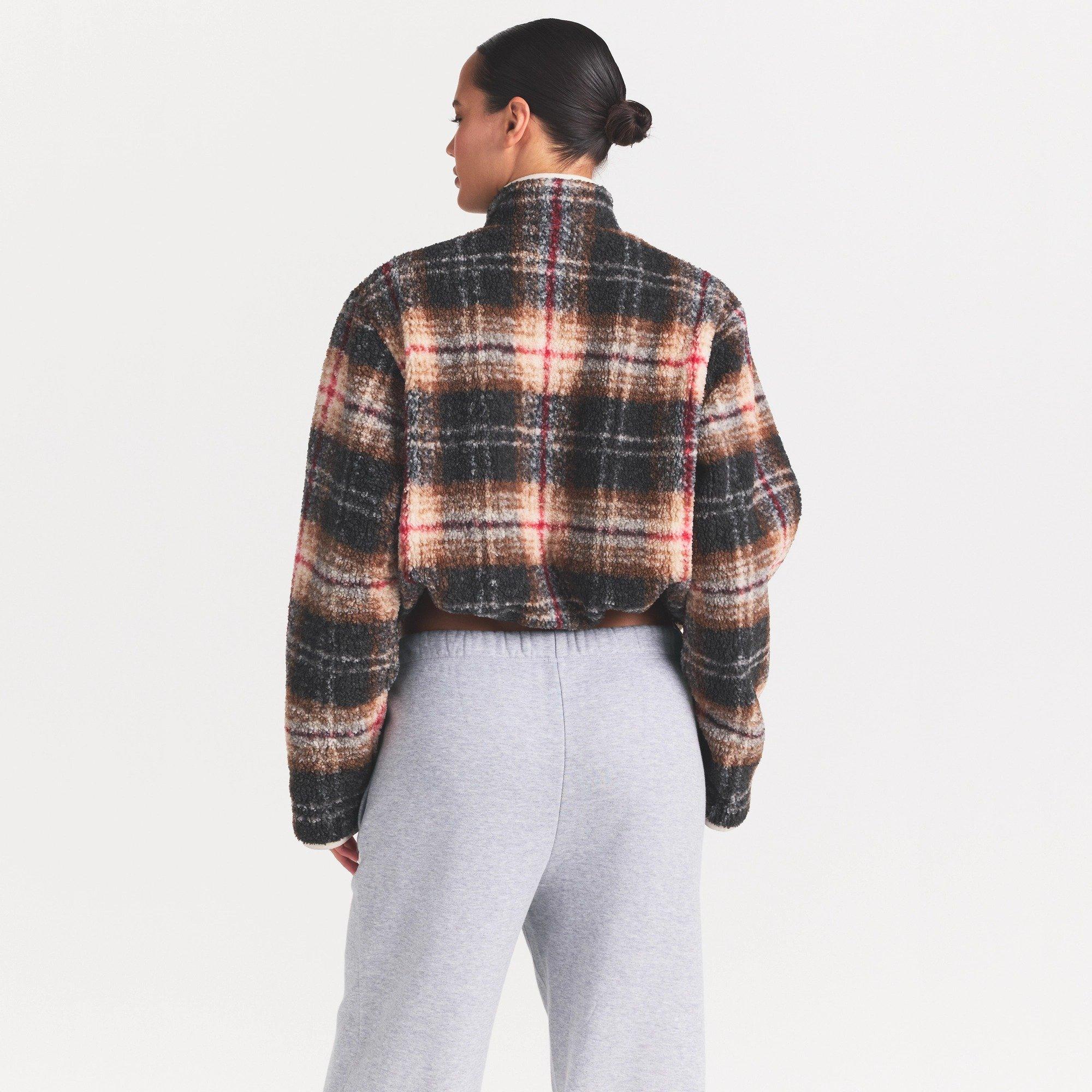 Plaid - SKIMS - Women's Teddy Oversized-Fit Jacket - 3