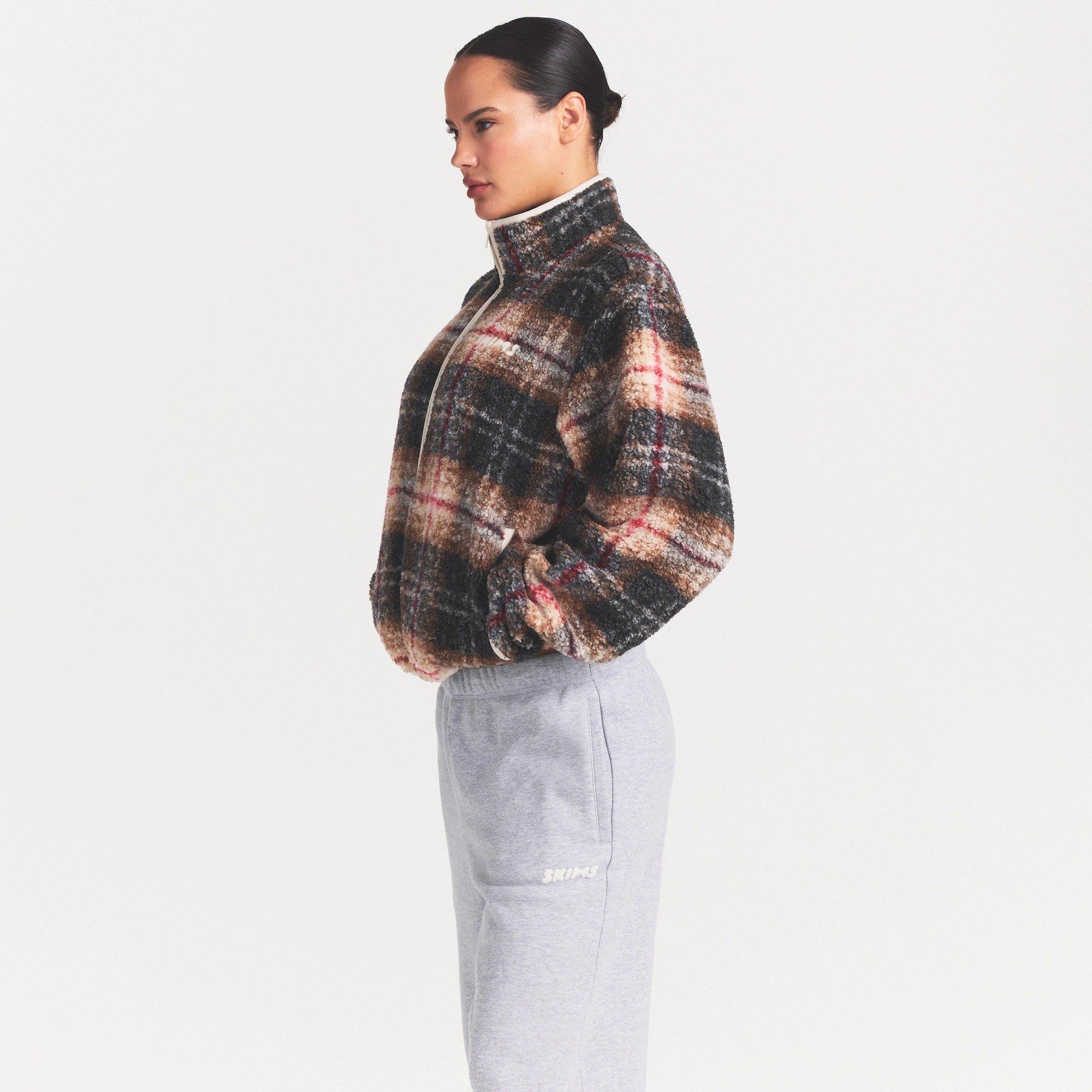 Plaid - SKIMS - Women's Teddy Oversized-Fit Jacket - 5