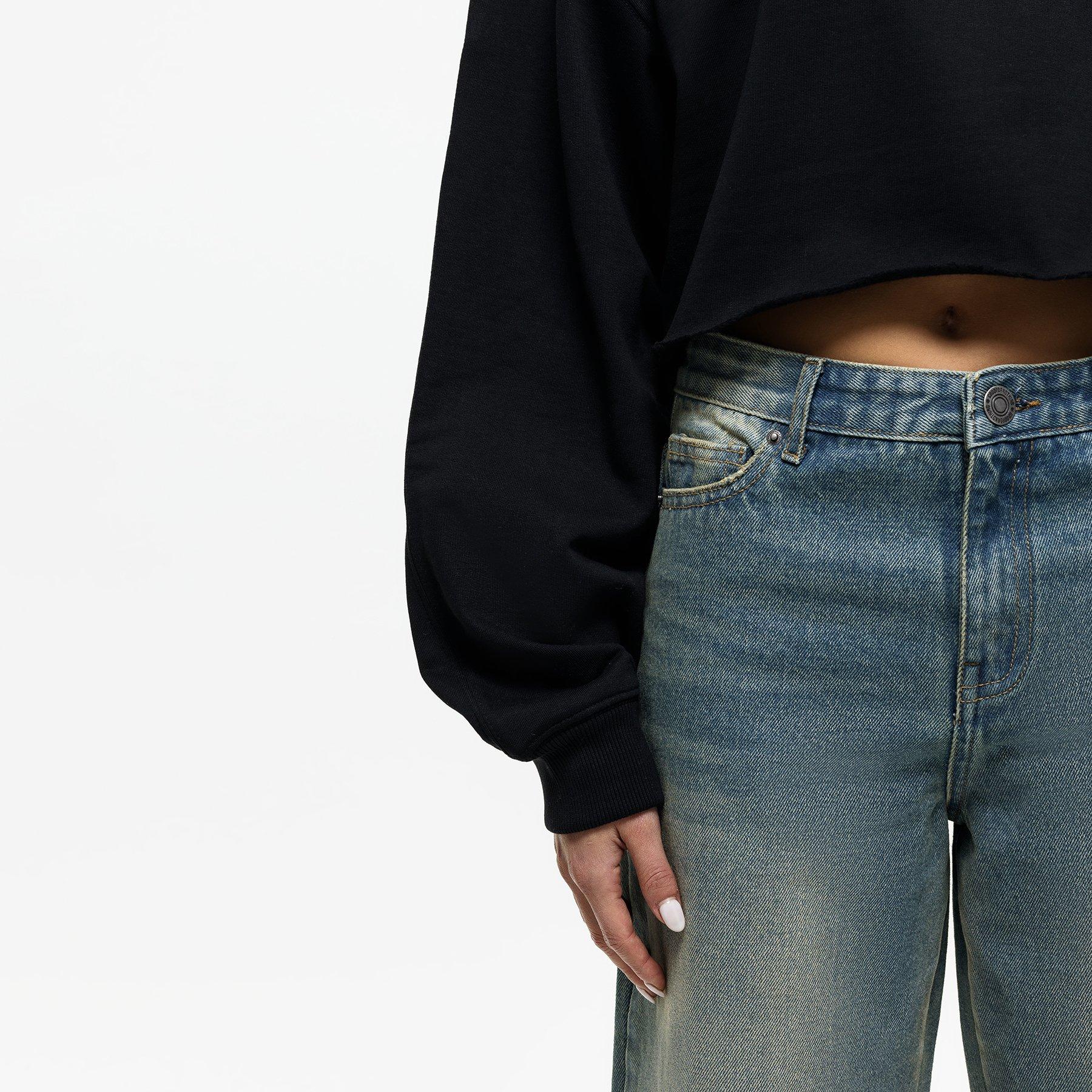 Schwarz - Good For Nothing - Cropped Hoodie - 4