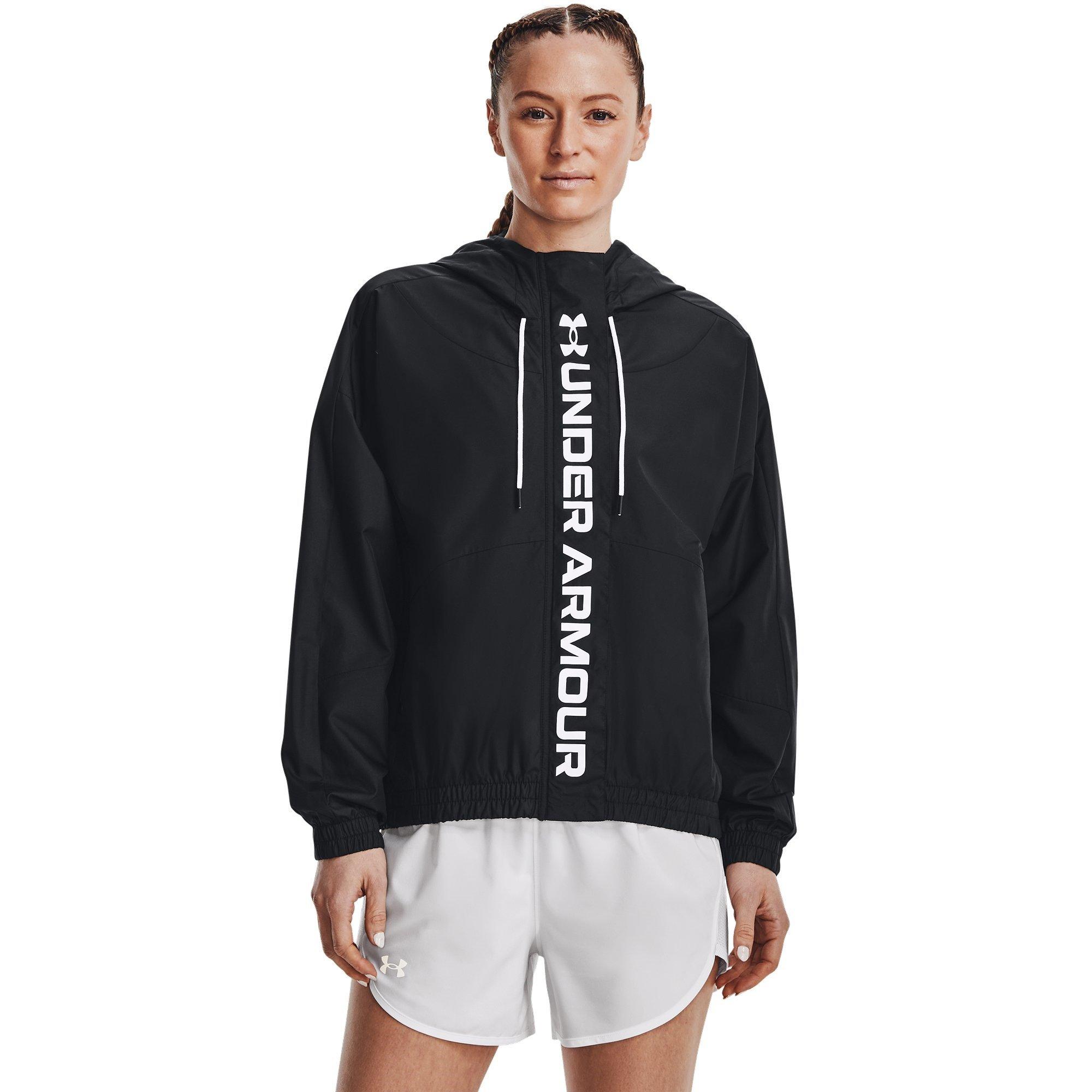 Sort/Hvid - Under Armour - RUSH™ Woven Full-Zip Jacket - 2