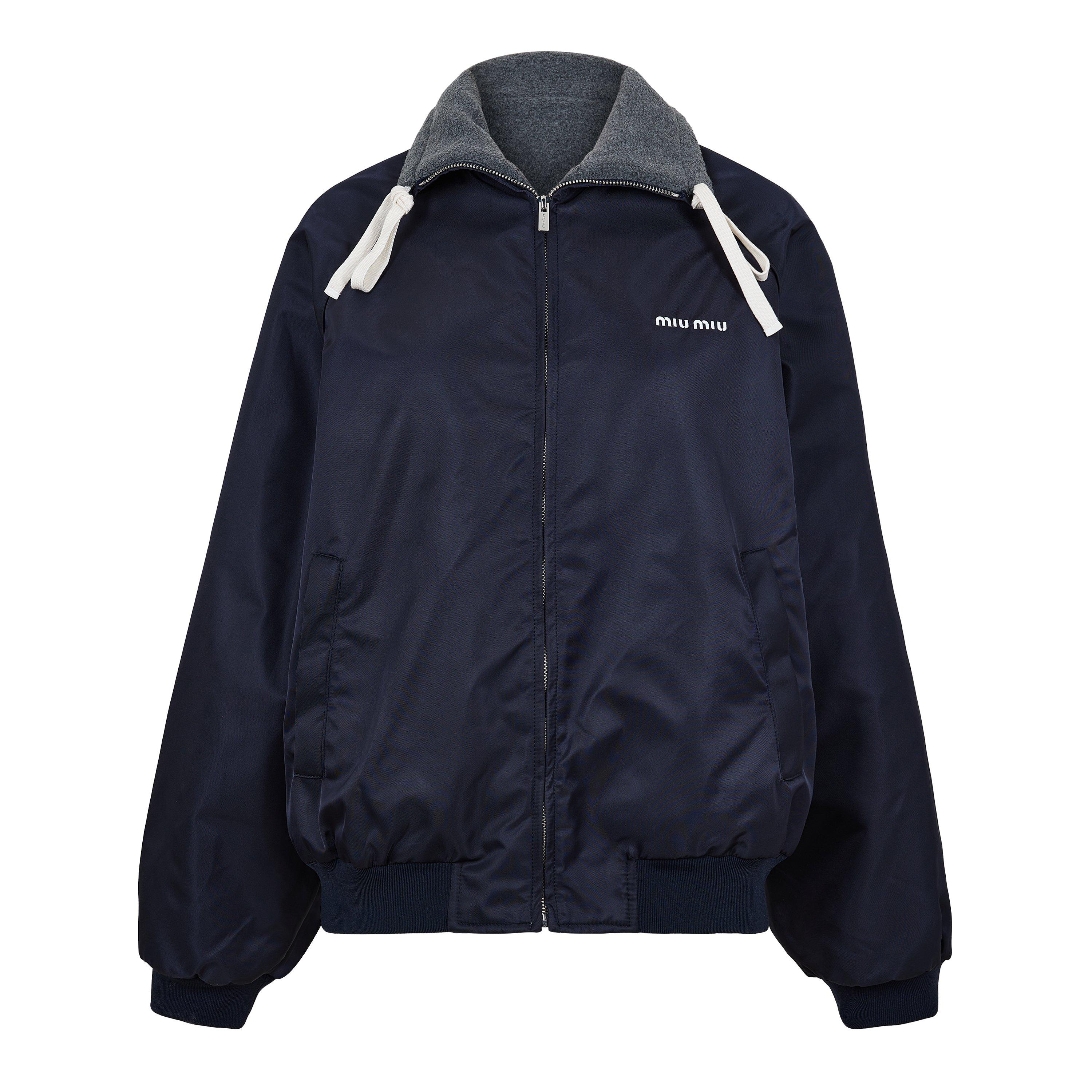 Bleu - Miu Miu - Women's Reversible Windbreaker - 1