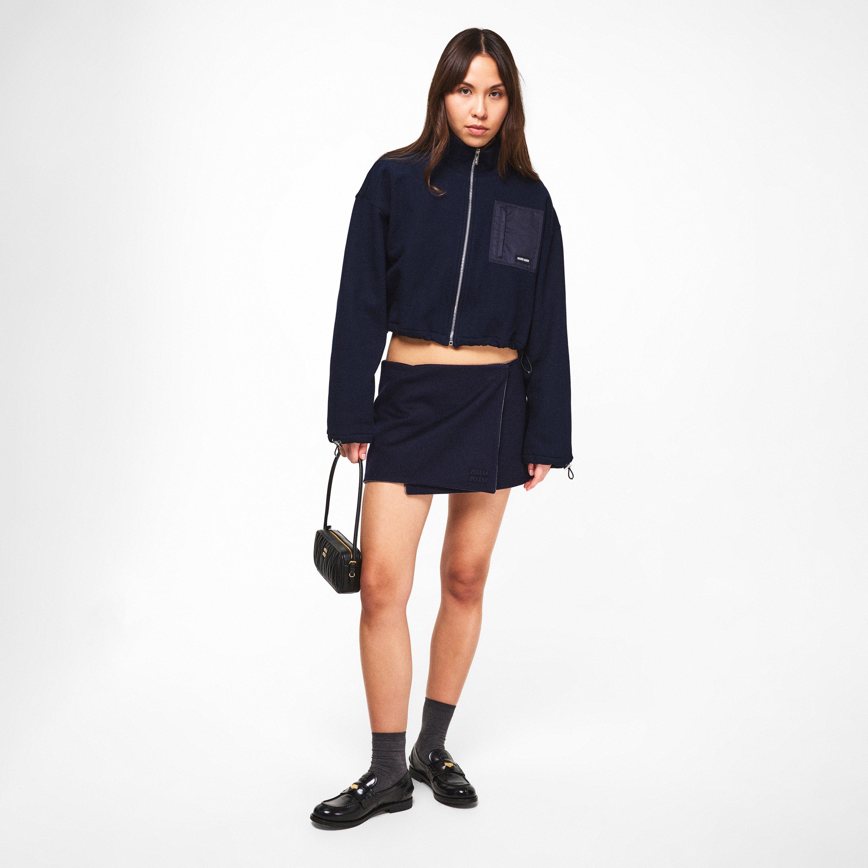 Bleu - Miu Miu - Zippered Fleece Jacket - 6