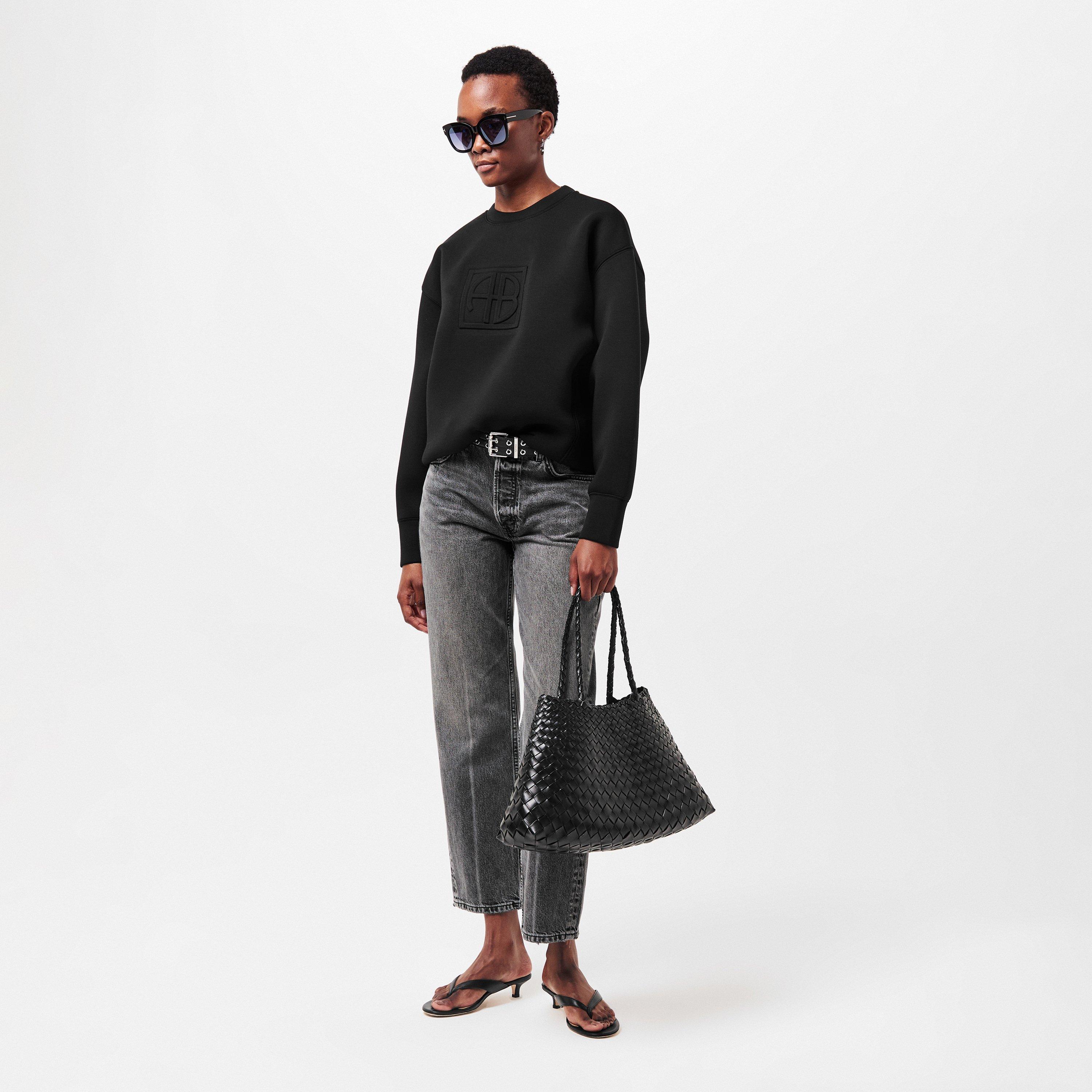 Black - Anine Bing - Women's Alto Crew Sweatshirt - 6