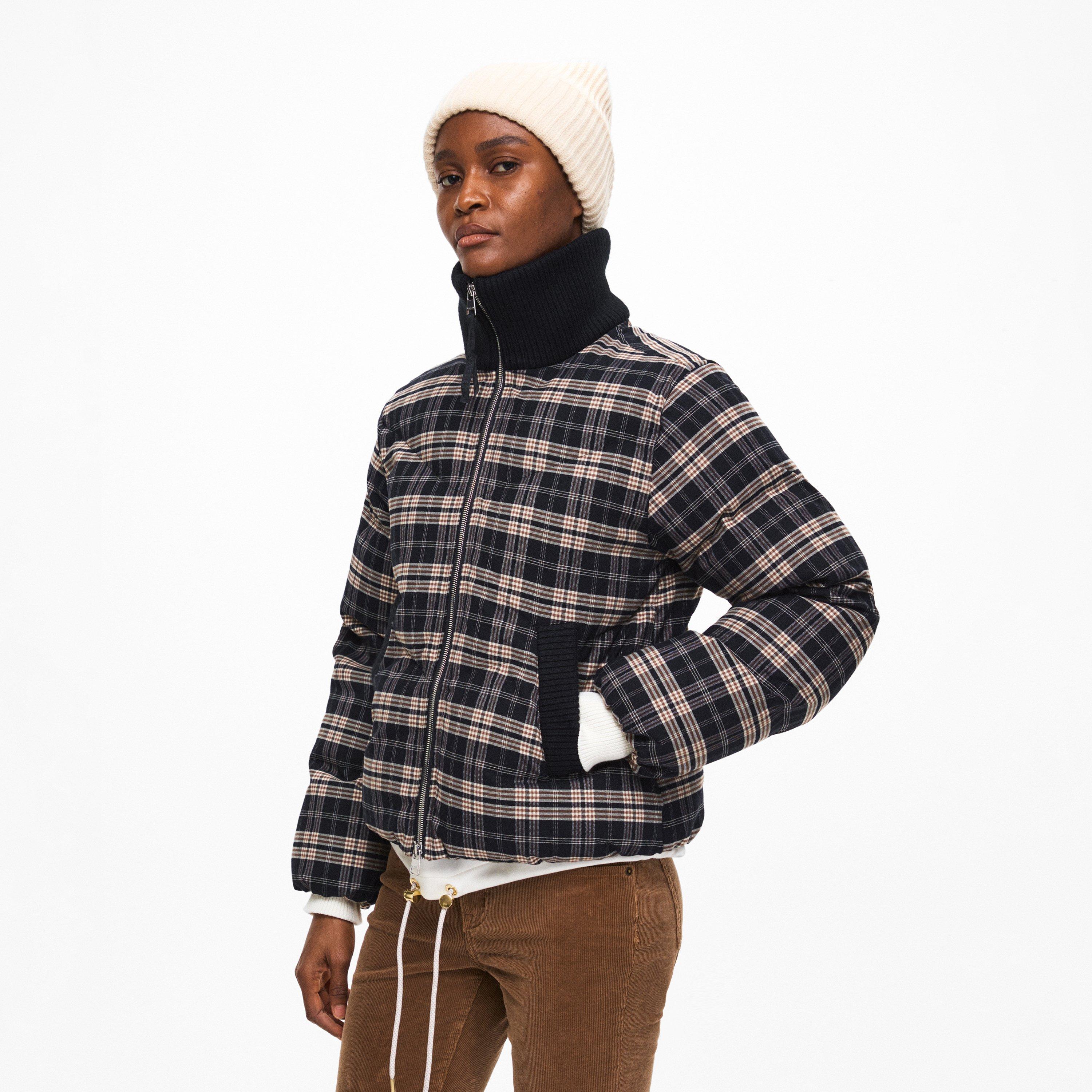 navy check - Varley - Womens Bryony Short Puffer Jacket - 3
