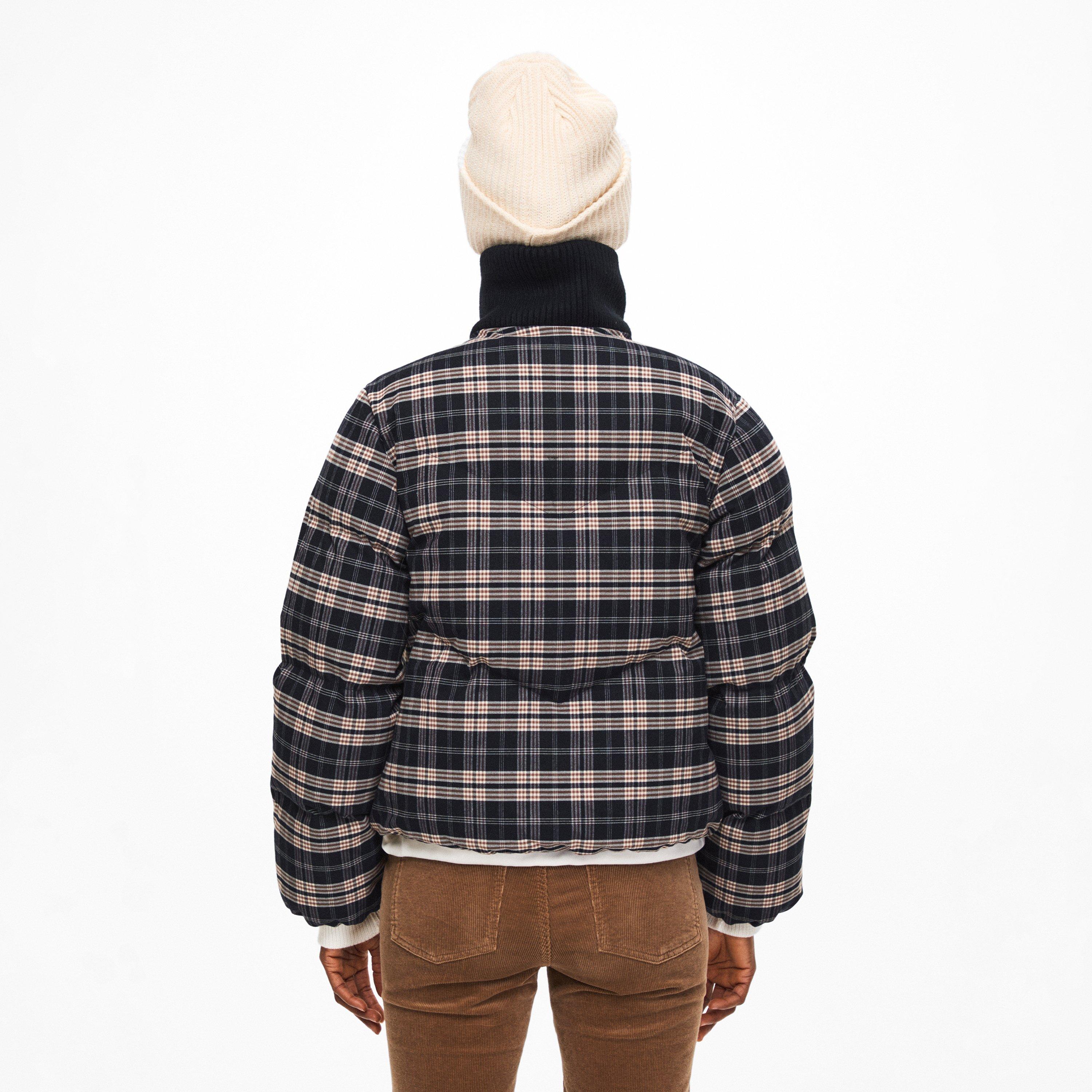 navy check - Varley - Womens Bryony Short Puffer Jacket - 4