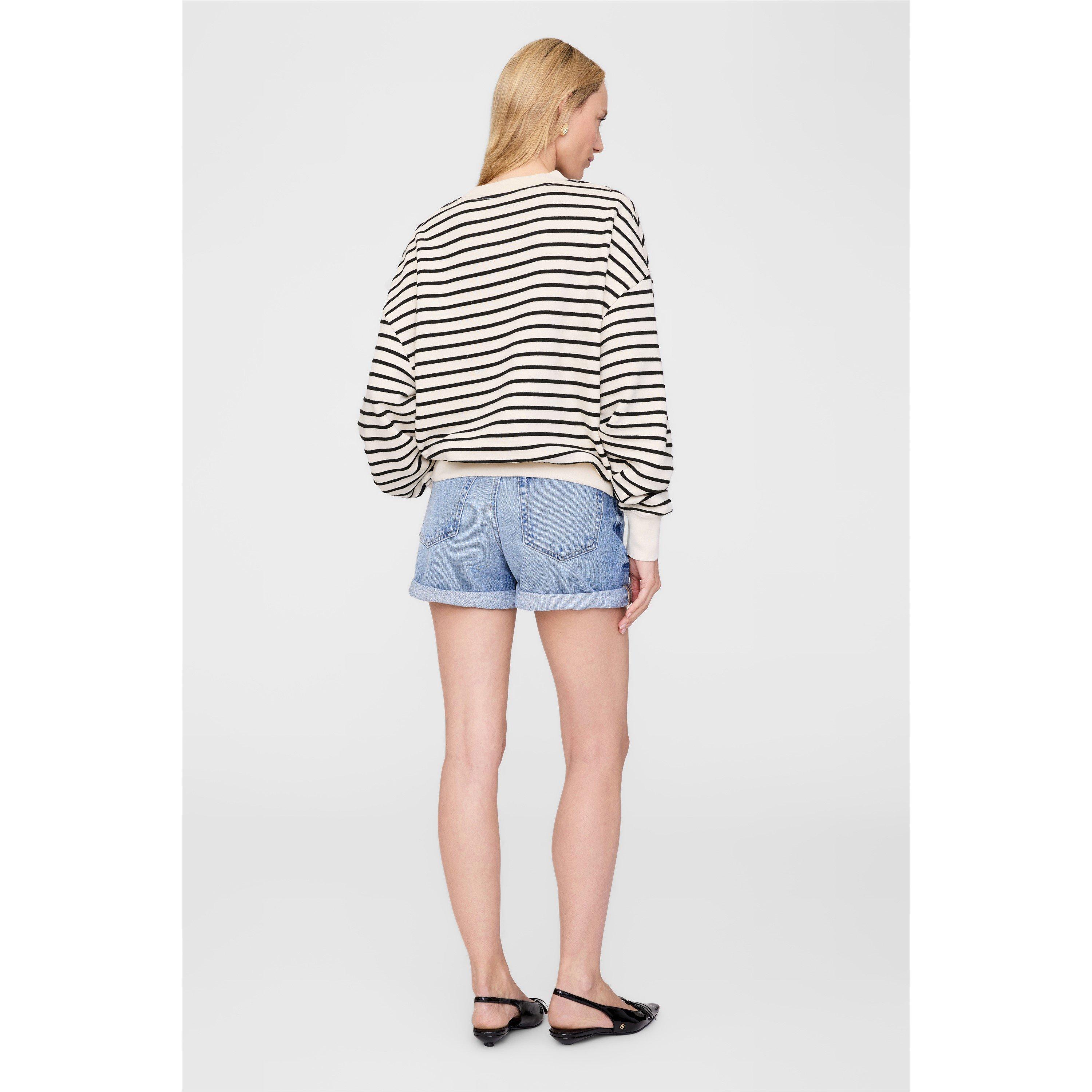 Black Sripe - Anine Bing - Women's Dean Crew Sweatshirt - 4