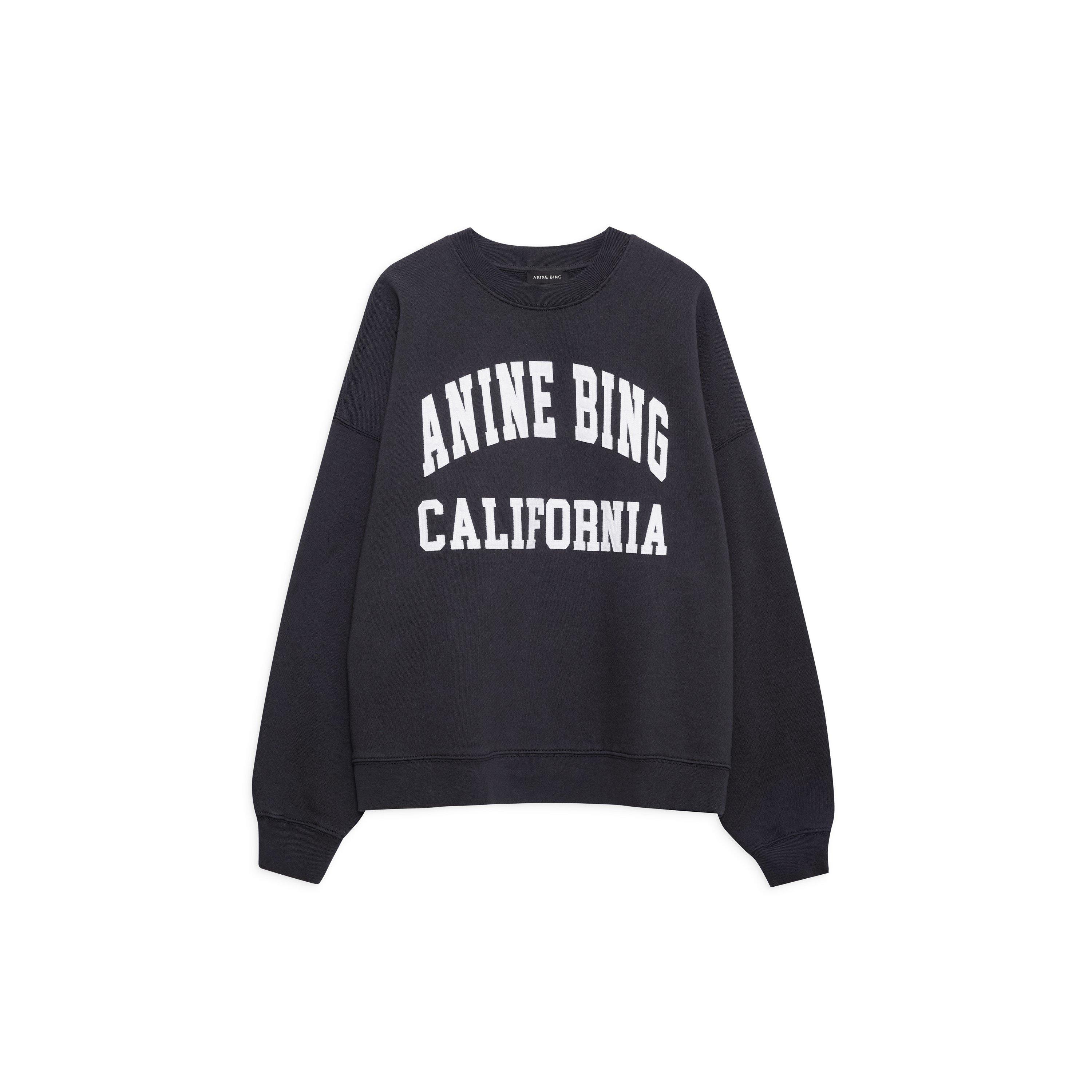 Anine Bing Womens Crew Sweater - Vintage Black - Size 14 (L)