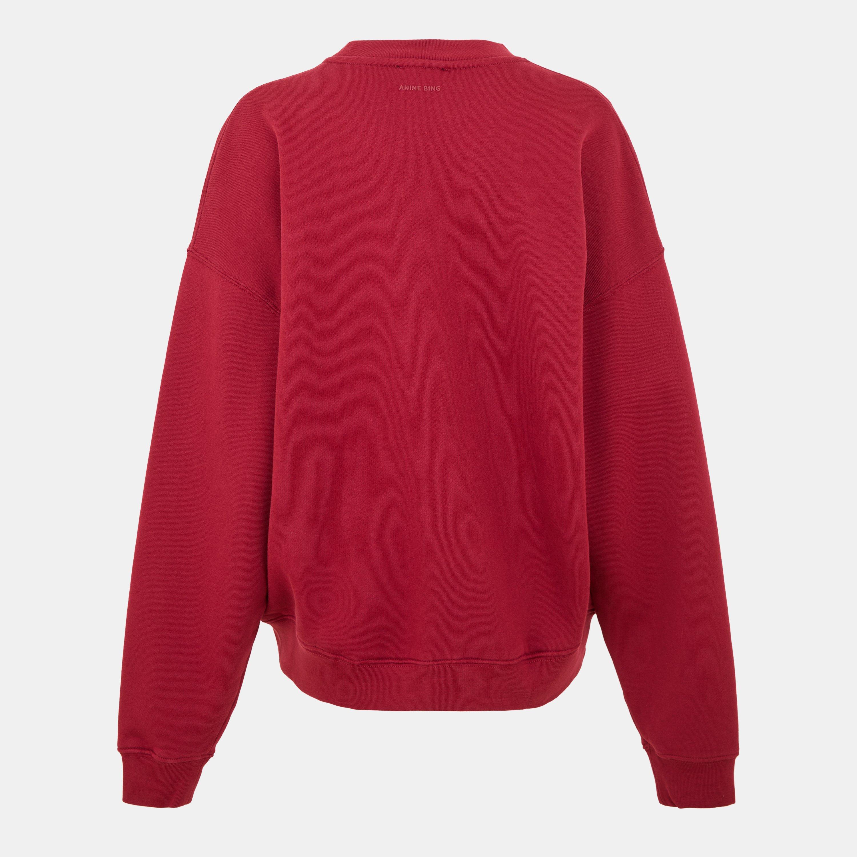BURGUNDY - Anine Bing - Womens Crew Sweater - 2