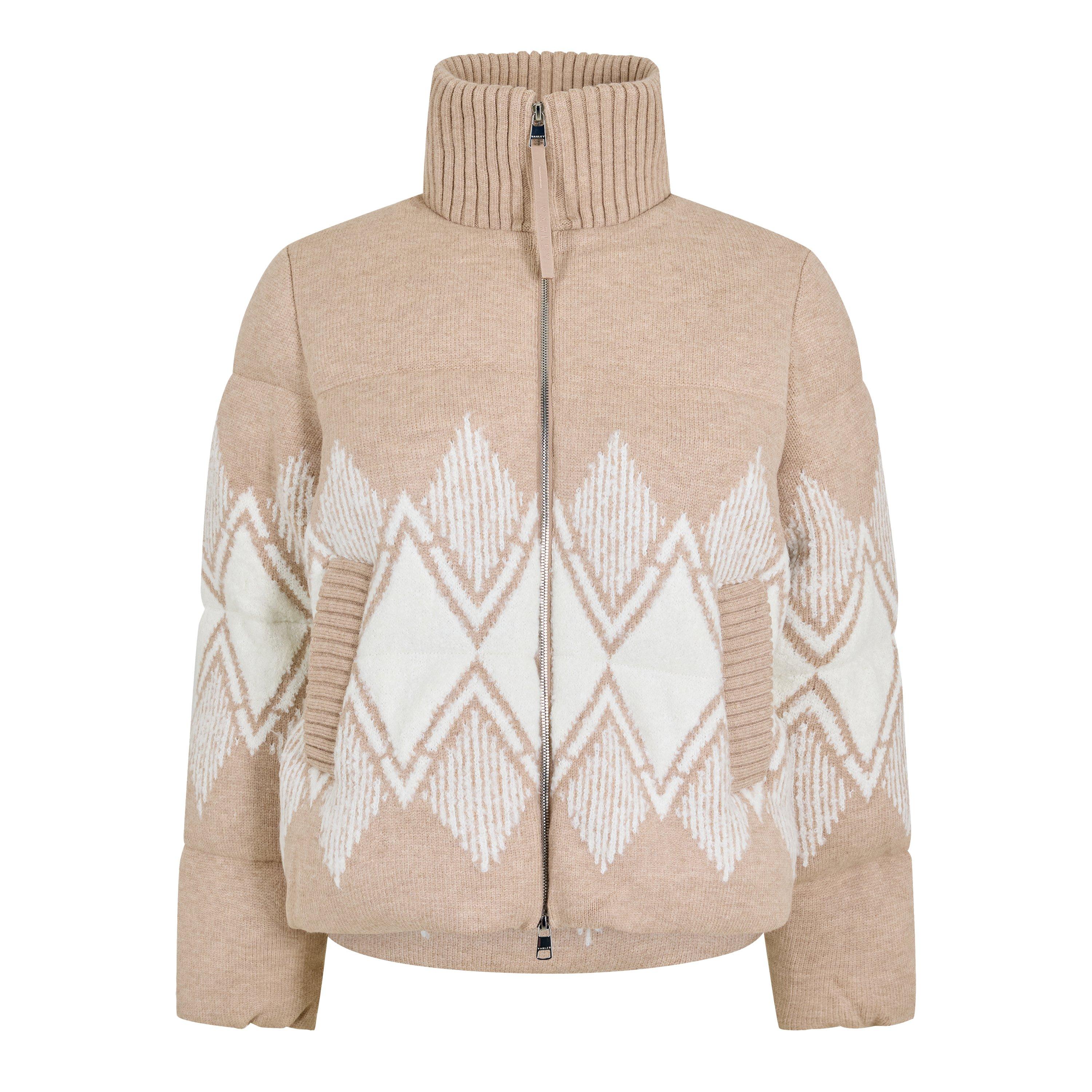 Varley Womens Belinda Knit Puffer - light taupe - Size 14 (L)
