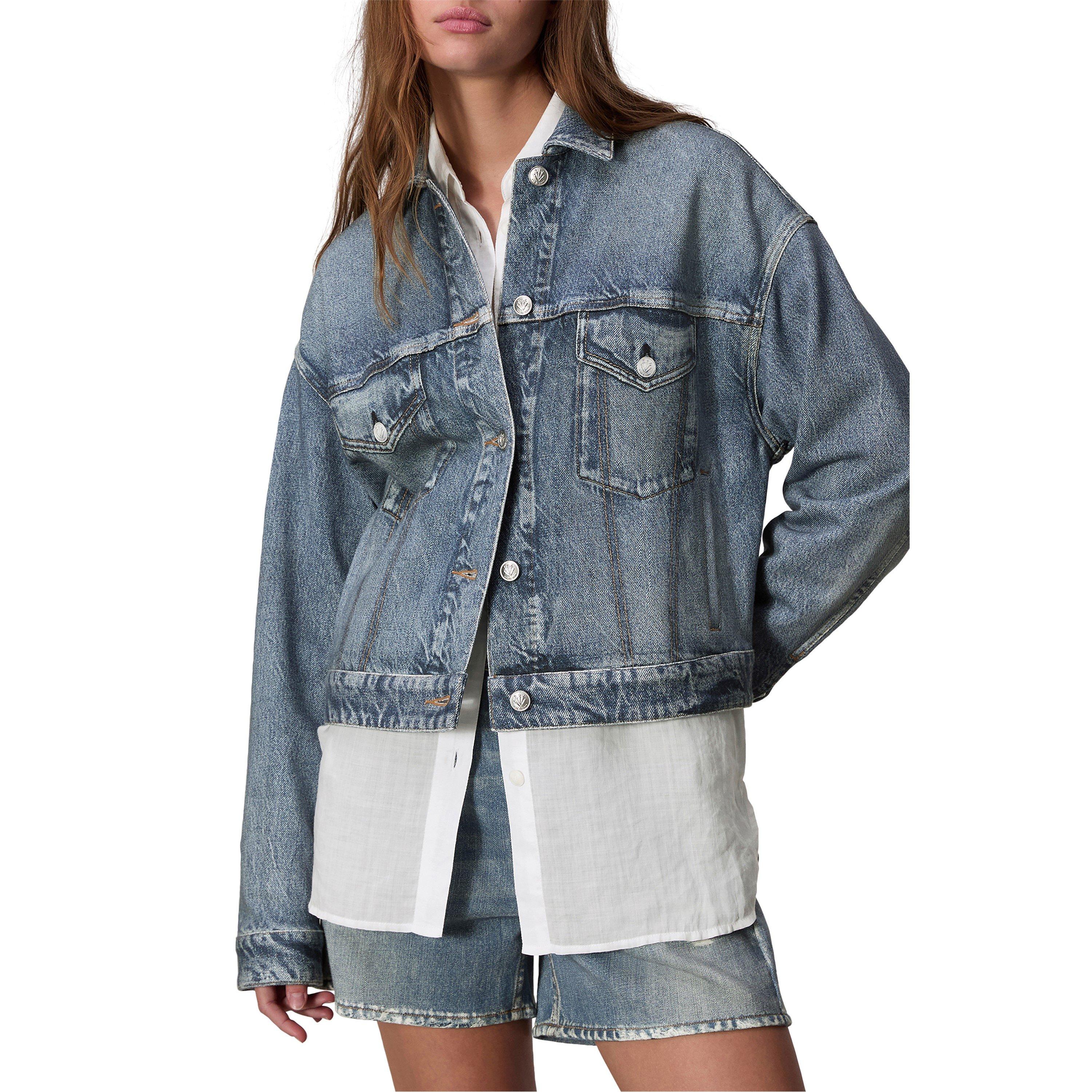 walker - Rag and Bone - Women's Trucker Button-Through Denim Jacket - 1