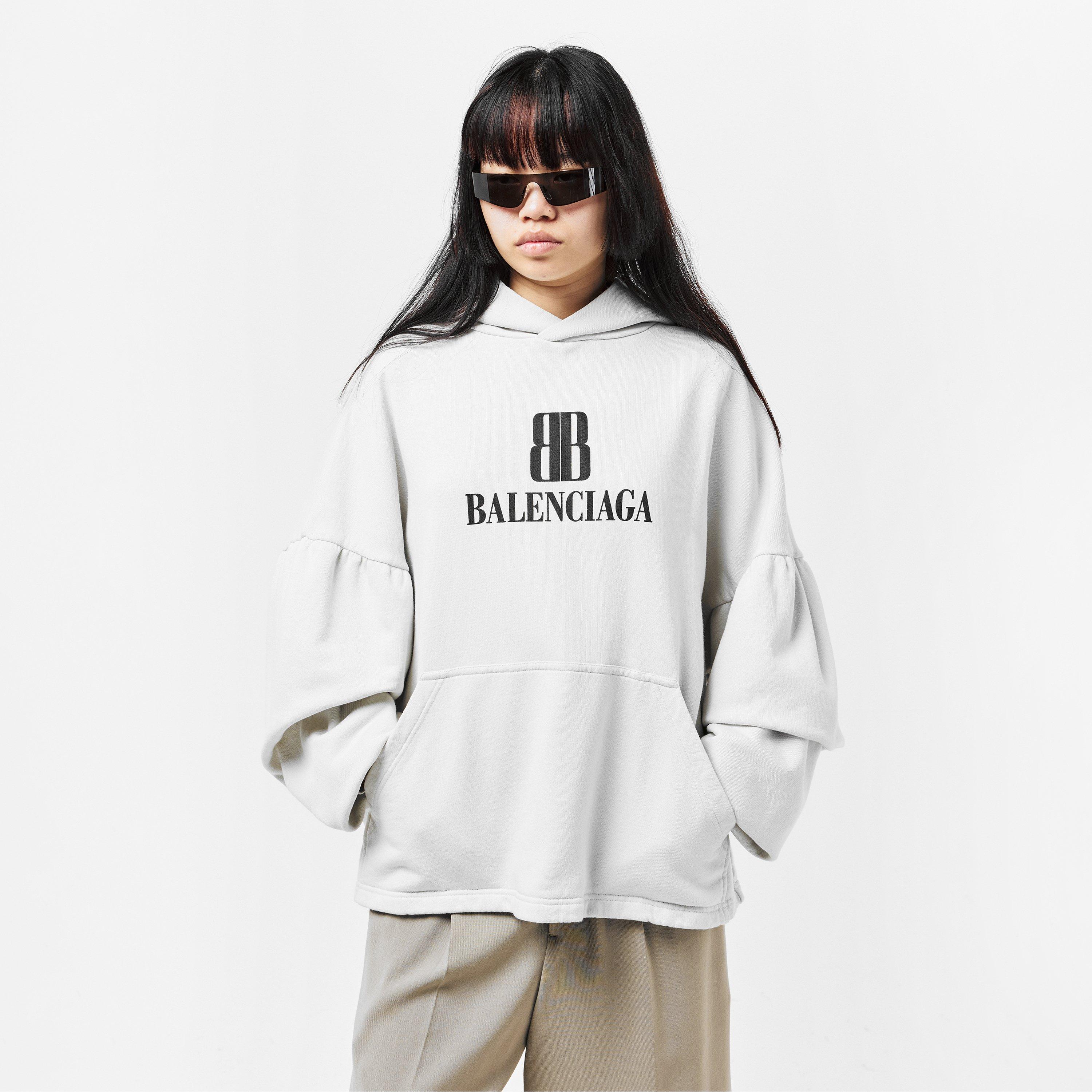 Dirty White - Balenciaga - Women's Bal Pullover Hoodie - 3
