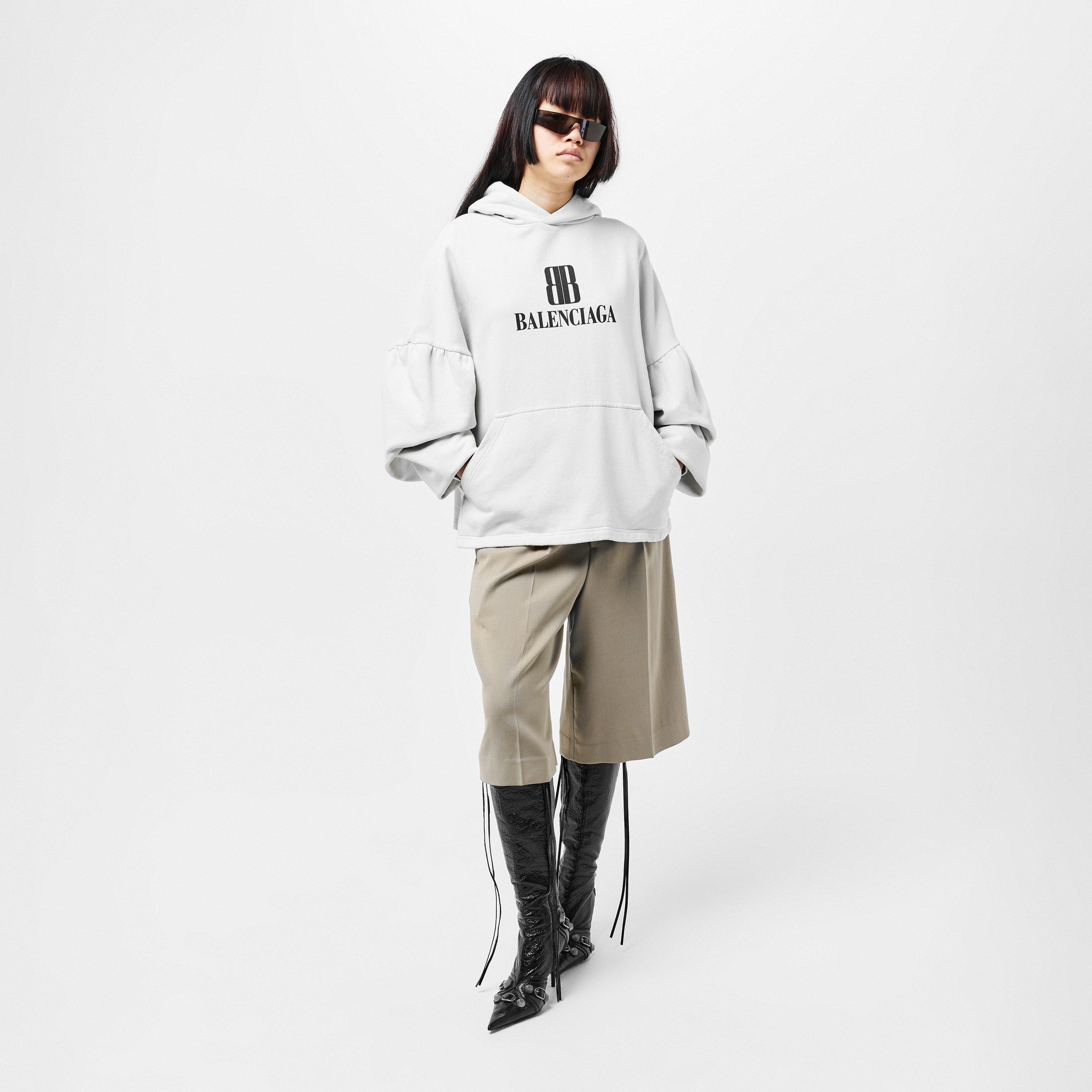 Dirty White - Balenciaga - Women's Bal Pullover Hoodie - 6