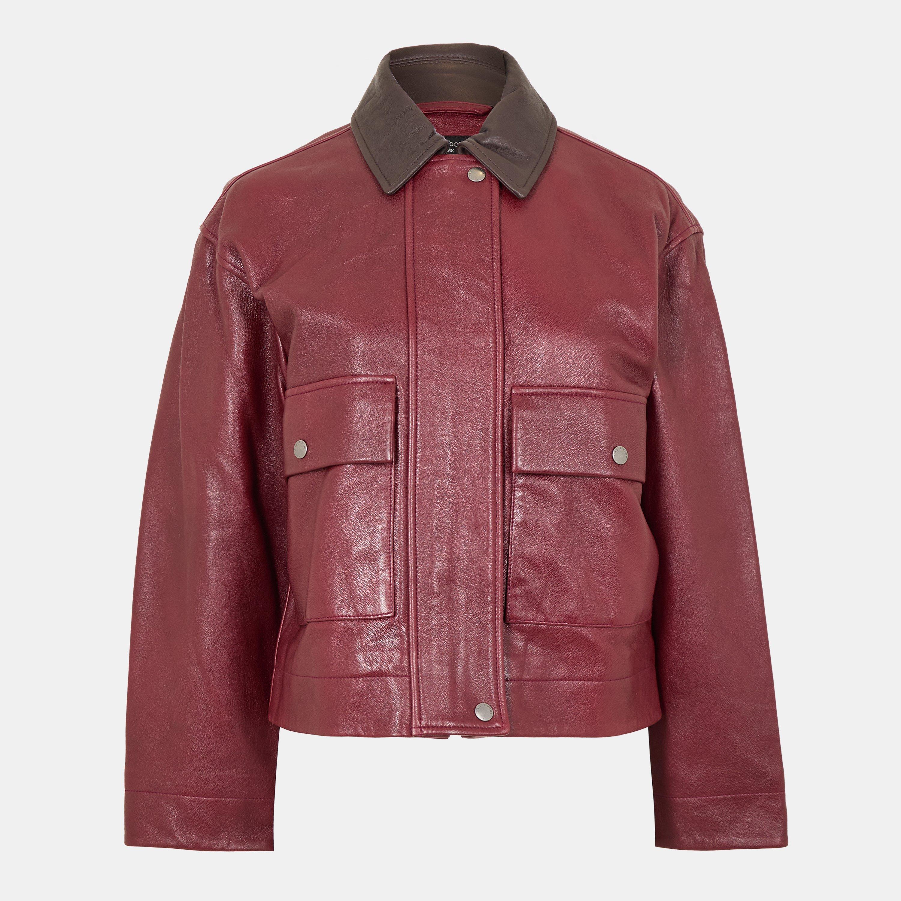 burg - Rag and Bone - Women's Nonie Leather Tailored Fit Jacket - 1