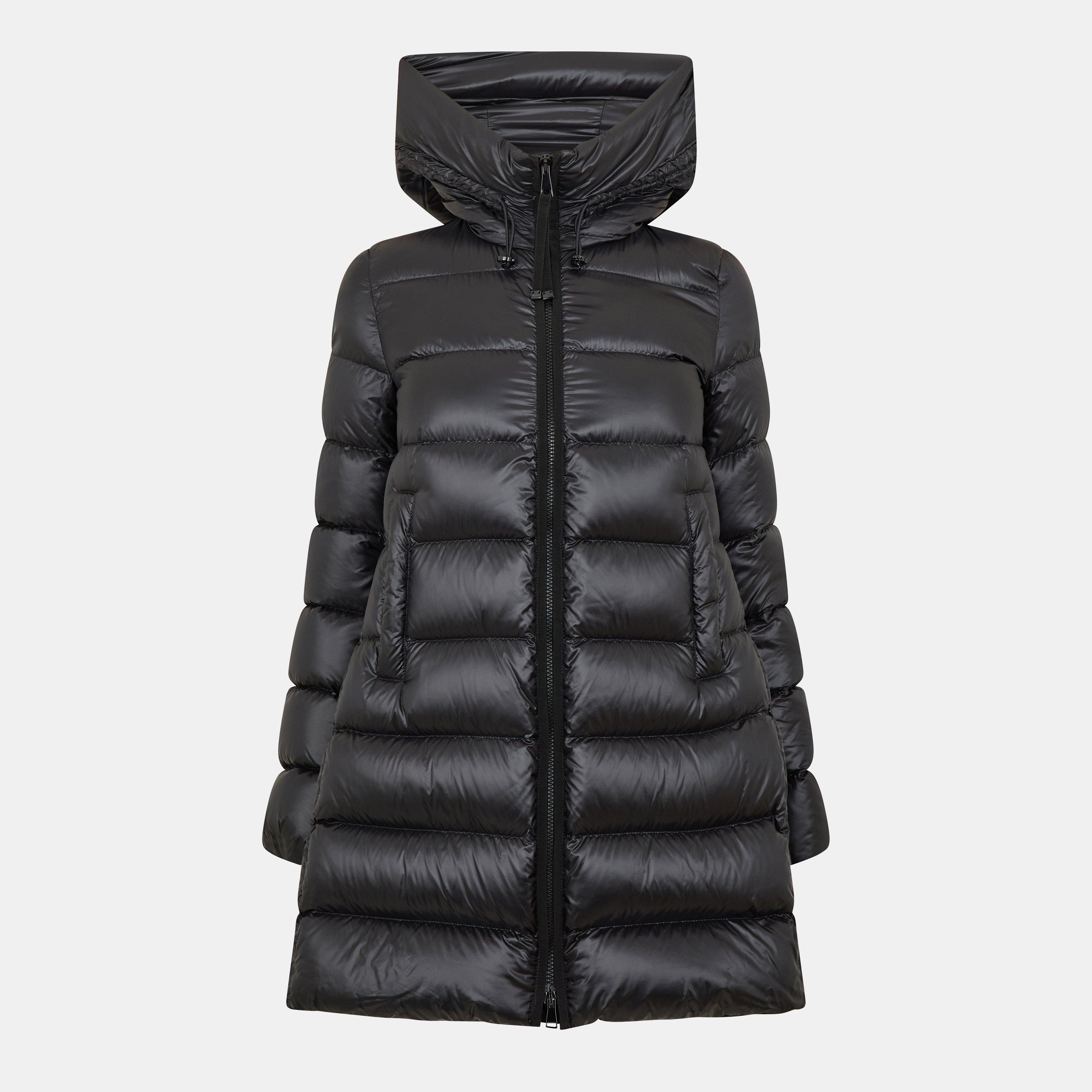 Moncler Women's Insulated Medium Puffer Jacket - Black 999 - Size 14 (L)