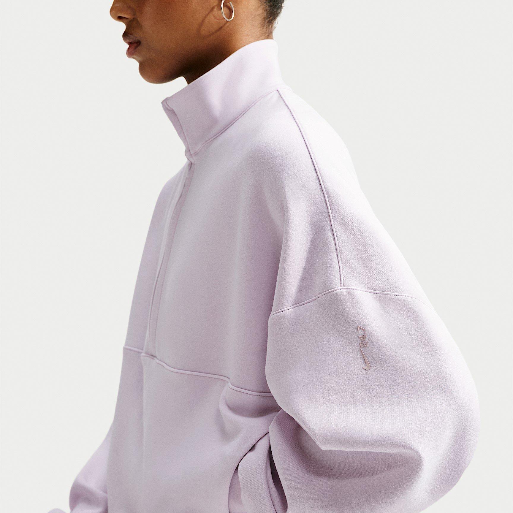 Lilac - Nike - 24.7 Over Sized 1/2 Zip Sweater - 3