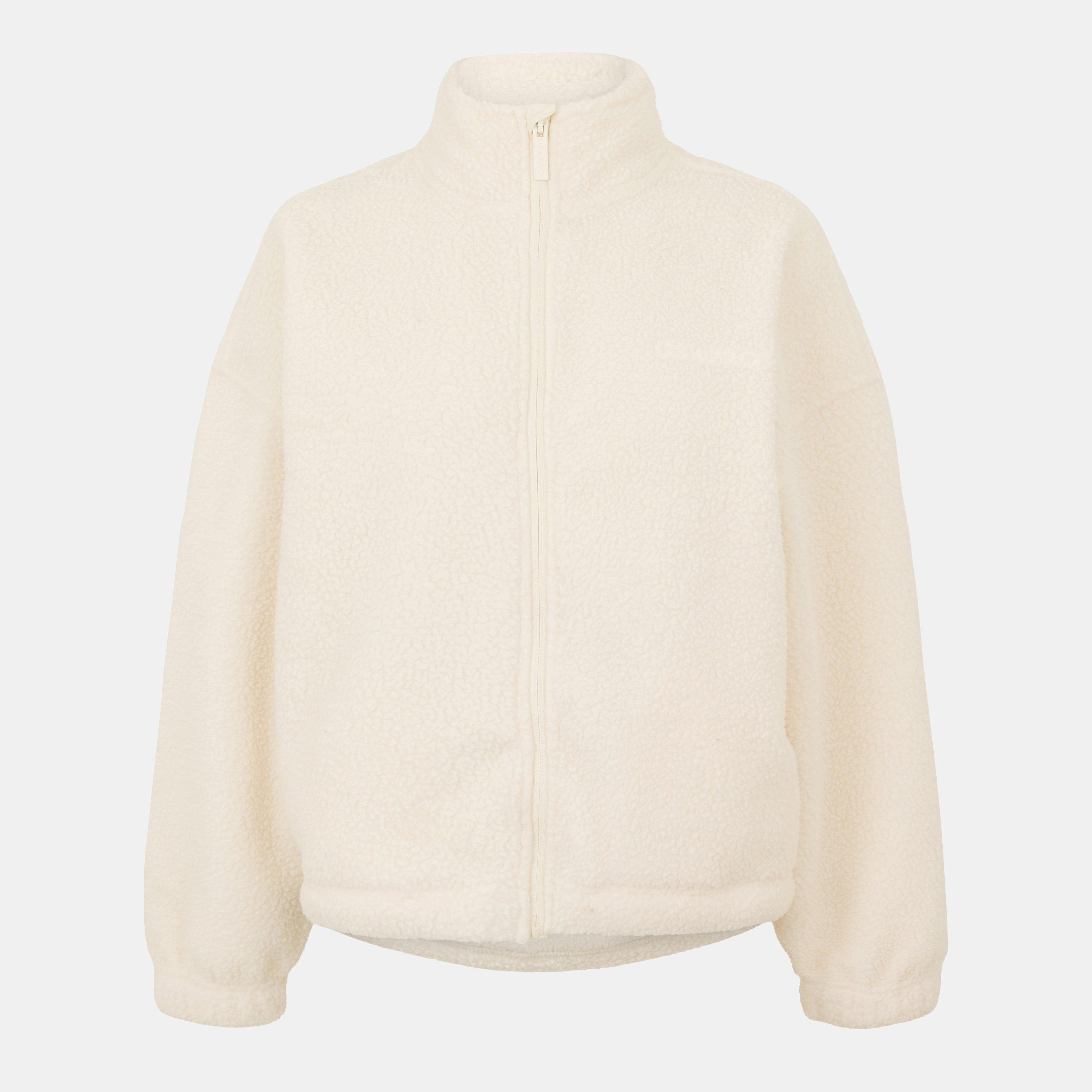 Crème - USA Pro - Women's Polar Full Zip Long Sleeve Funnel Neck Fleece - 1