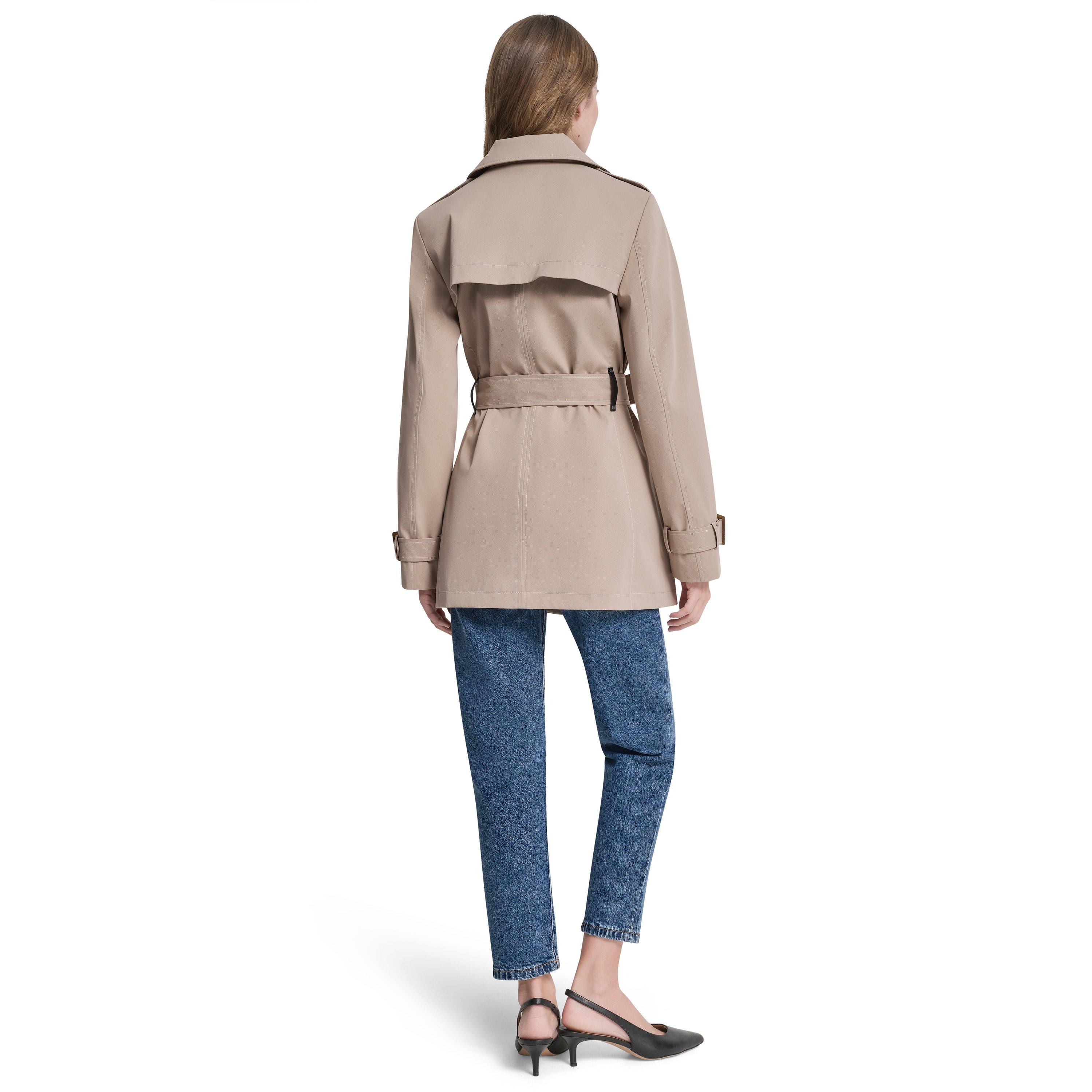 Khaki - DKNY - Women's Trench Coat - 2