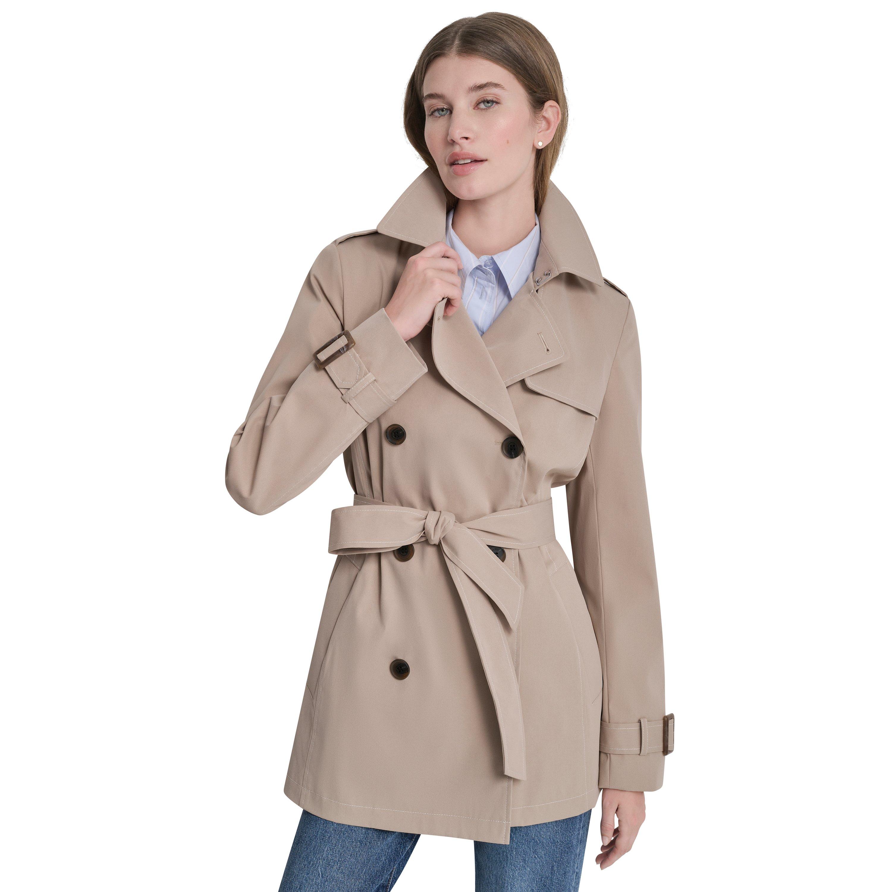 Khaki - DKNY - Women's Trench Coat - 3