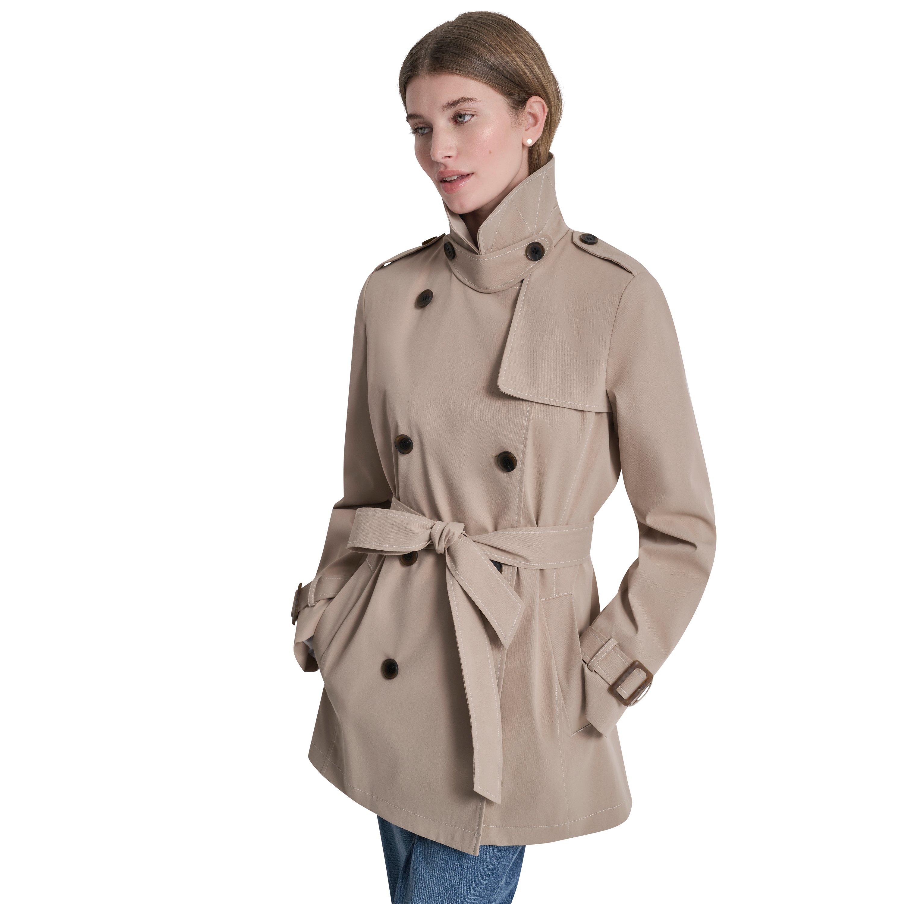 Khaki - DKNY - Women's Trench Coat - 5