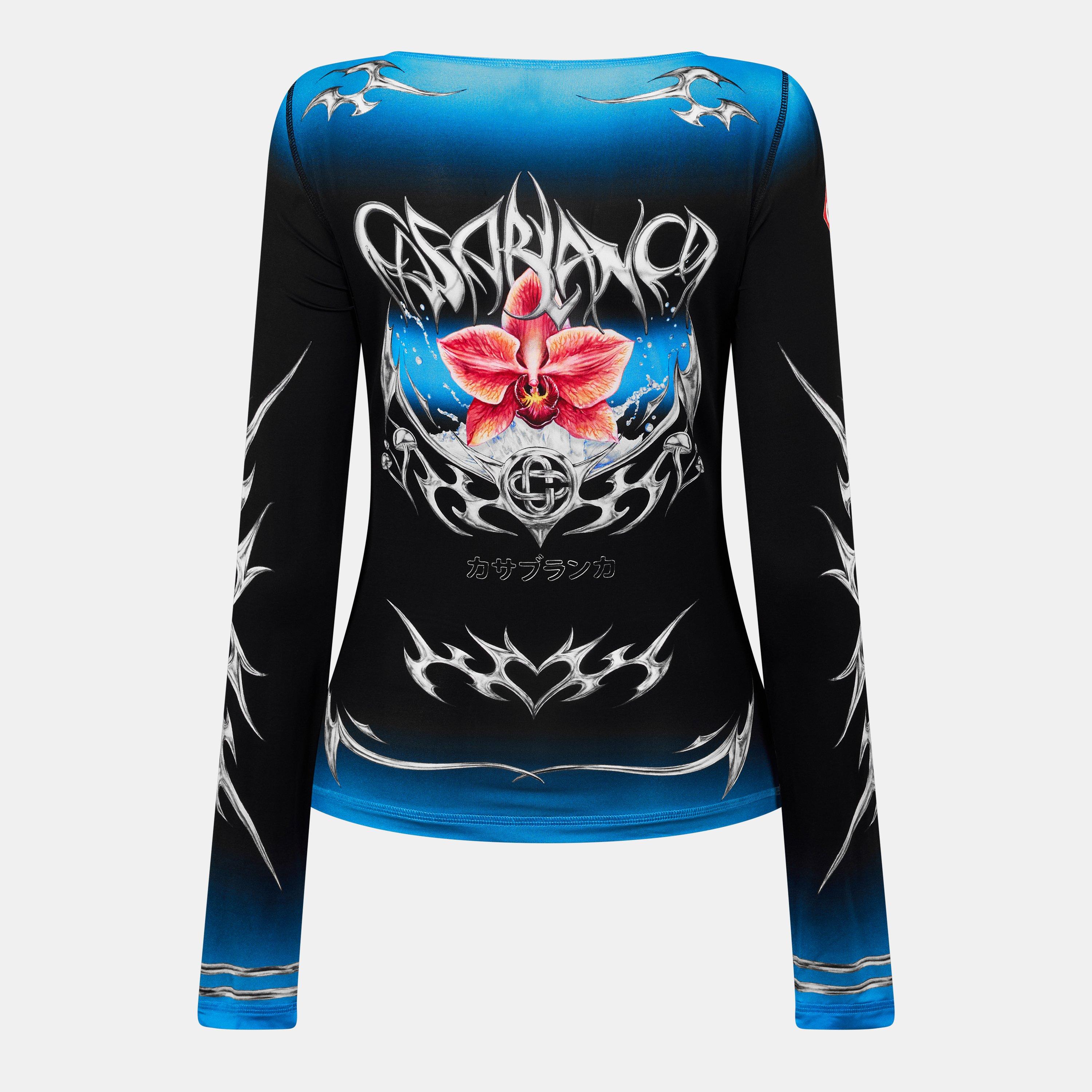 Blue - Casablanca - Women's Casa Blade Long-Sleeve Off-Shoulder Top - 2