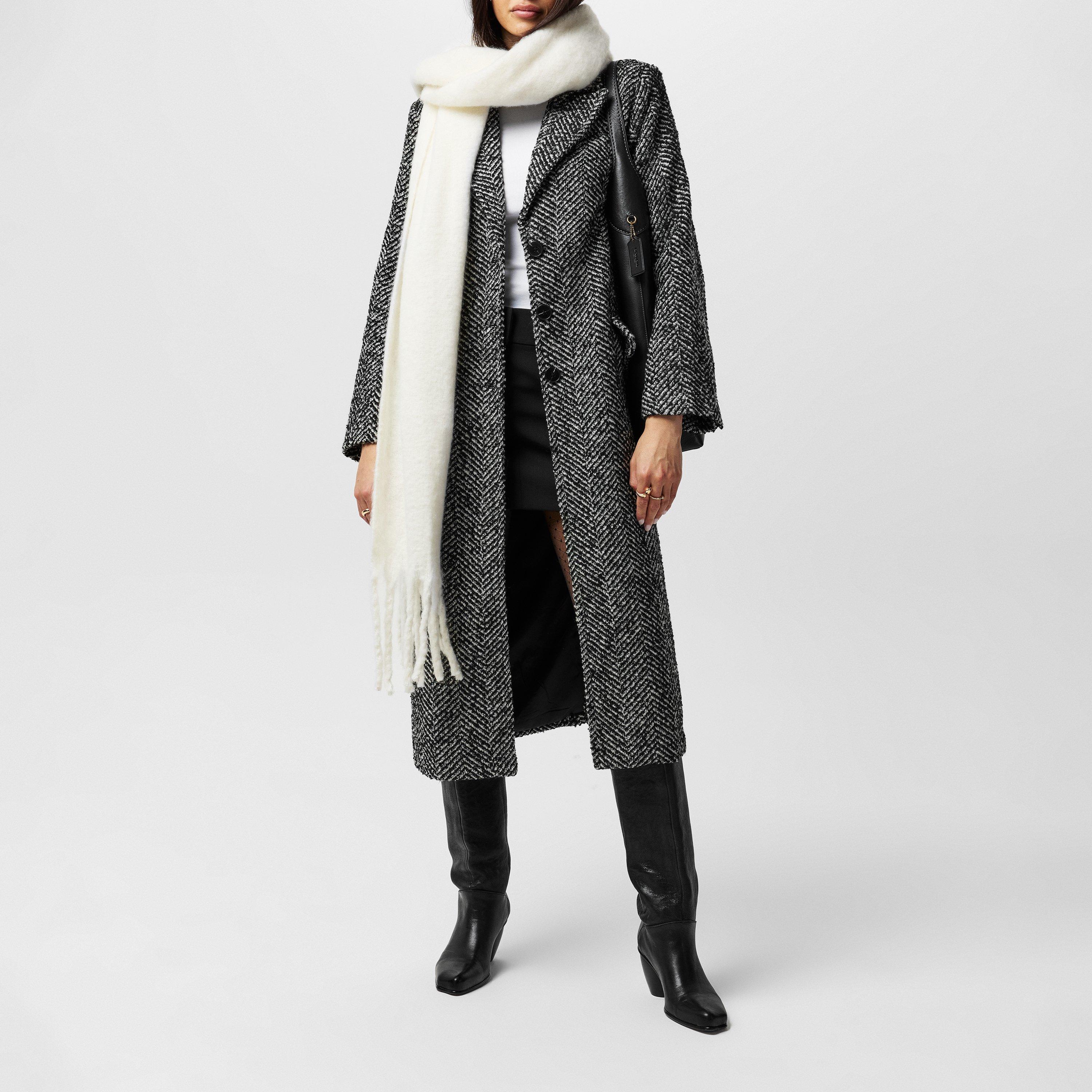 Black-White - French Connection - Women's Chantelle Overcoat - 1