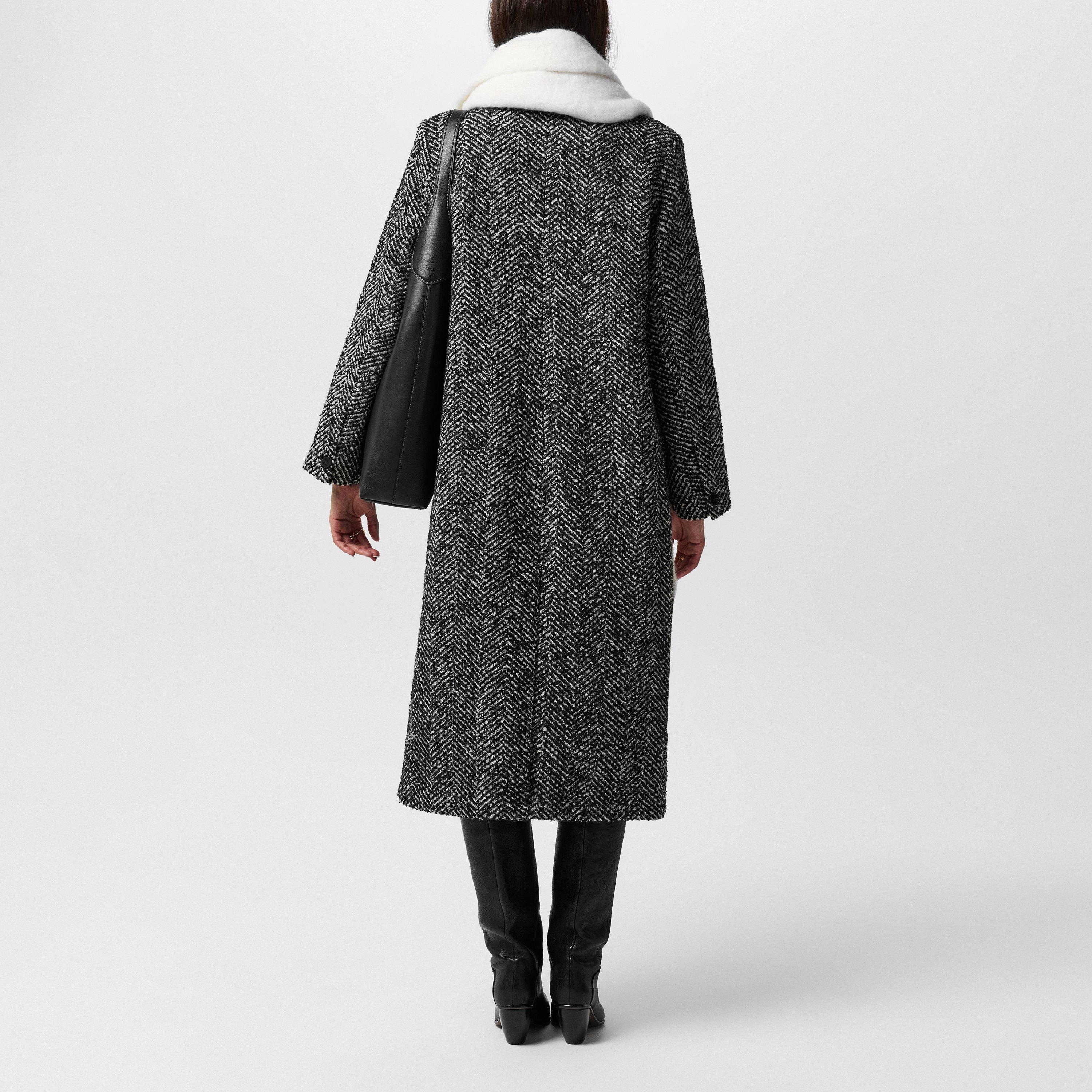 Black-White - French Connection - Women's Chantelle Overcoat - 3