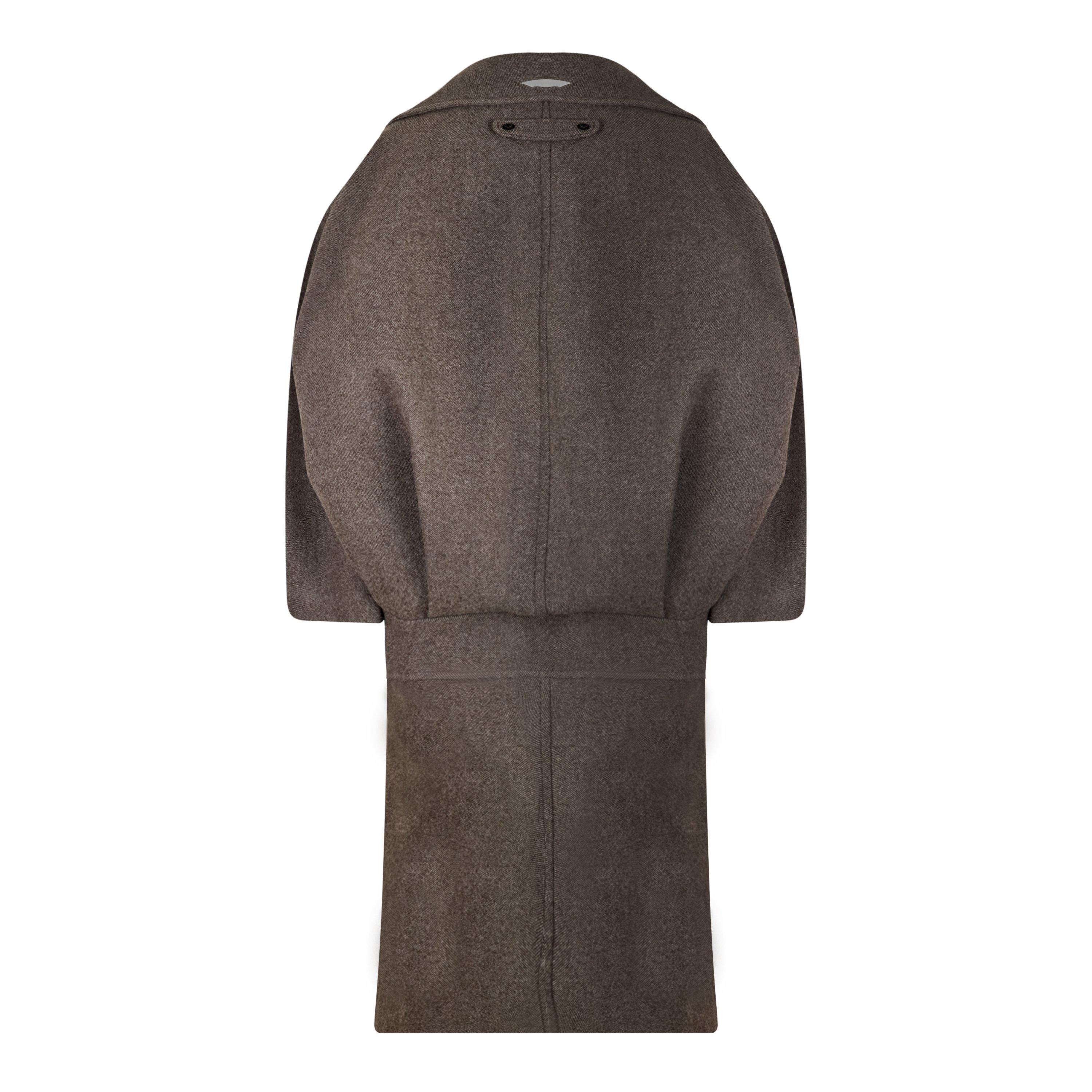 Dark Brown - Balenciaga - Bal Long Cocoon Coat Ld64 - 2