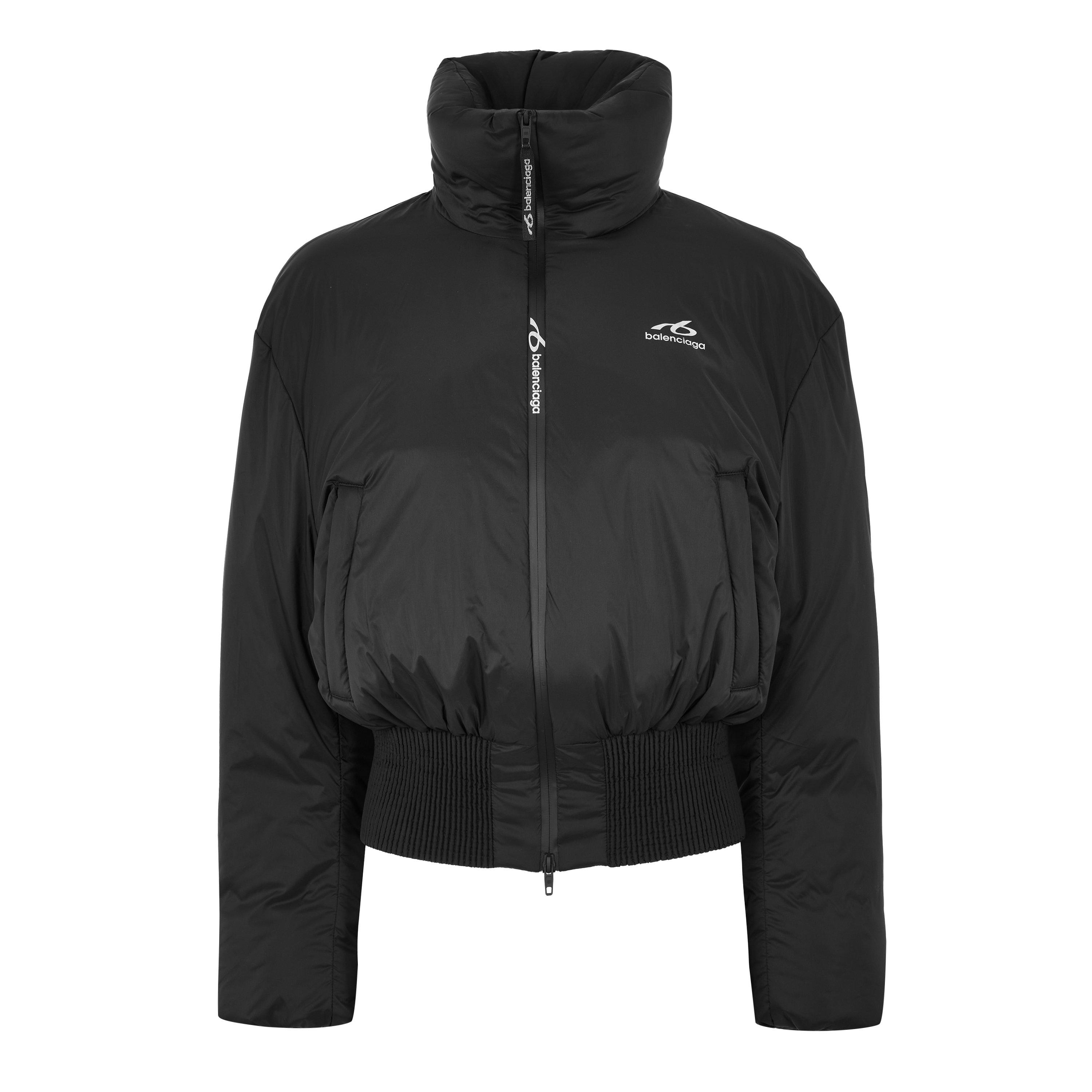Black - Balenciaga - Bal Cropped Puffer Ld64 - 1