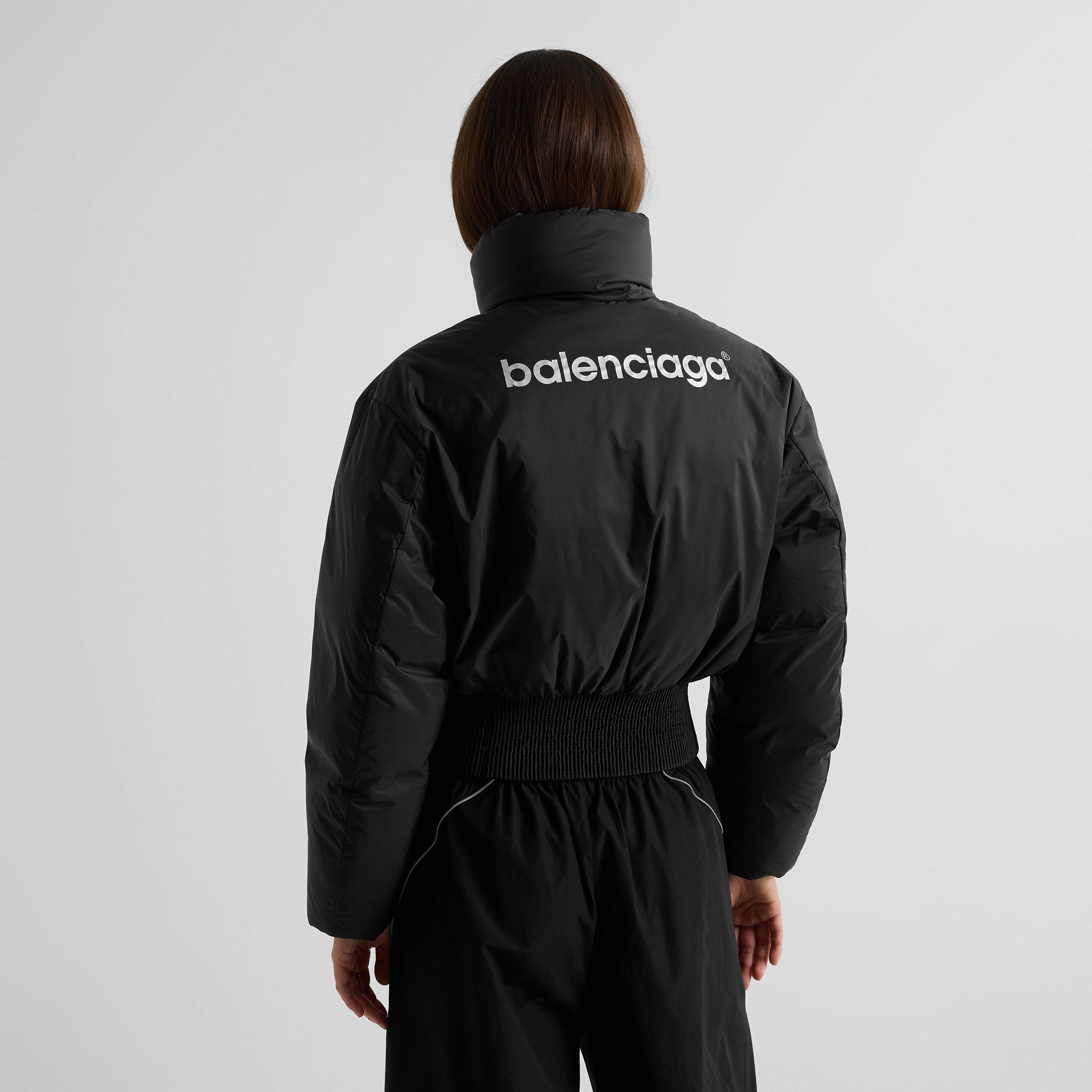 Black - Balenciaga - Women's Cropped Puffer Jacket - 4