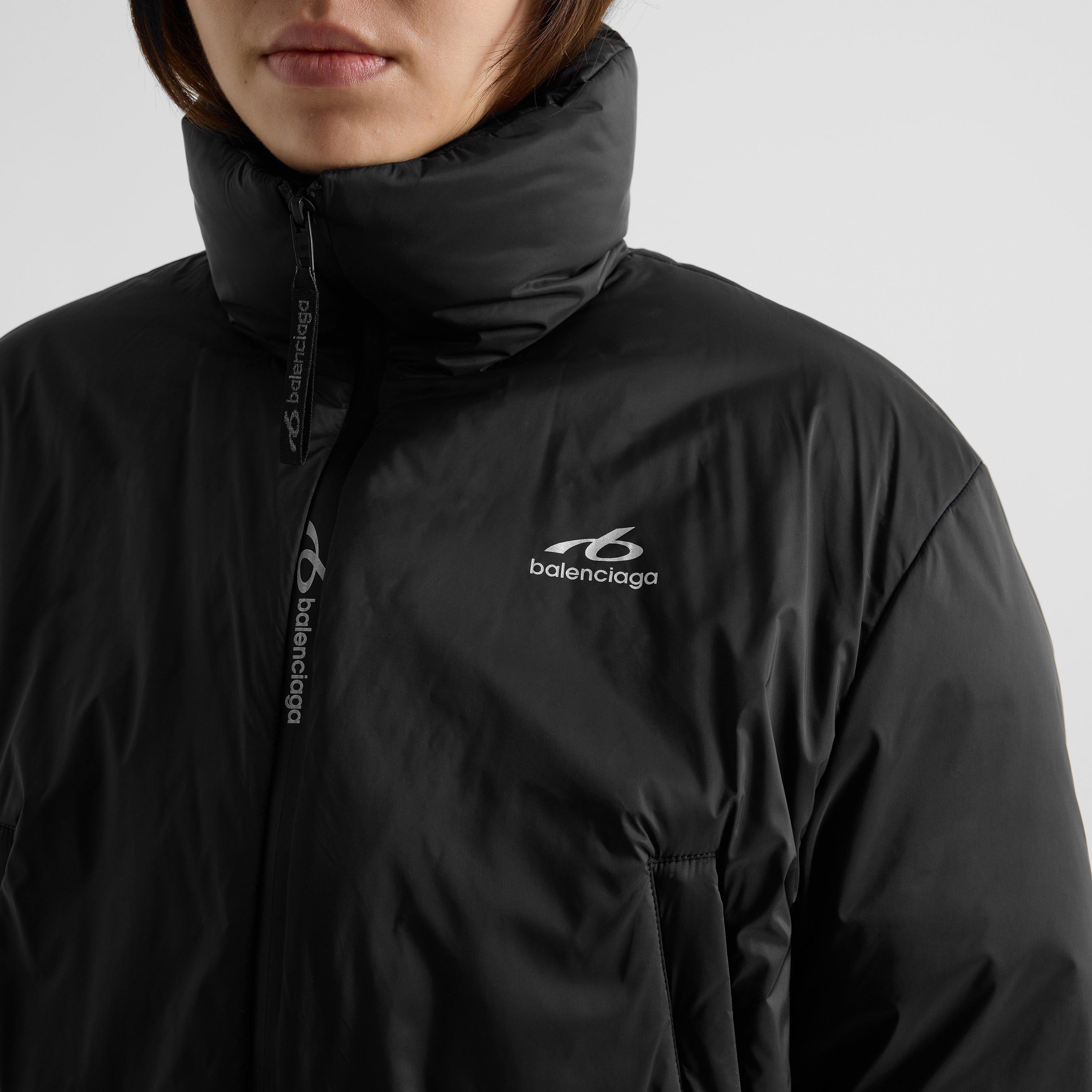 Black - Balenciaga - Women's Cropped Puffer Jacket - 5