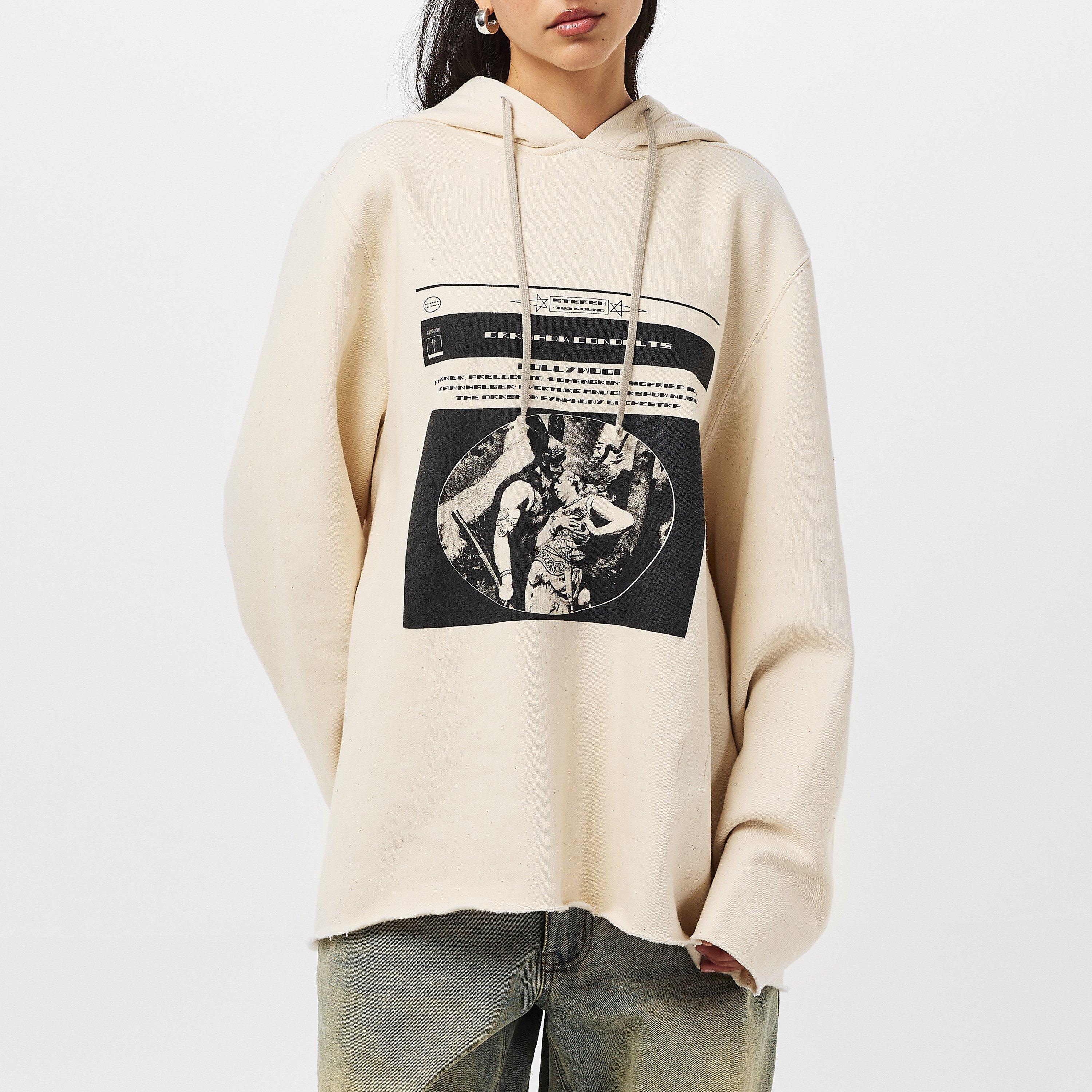 Natural/Black - Rick Owens Drkshdw - Women's Hoodie - 3