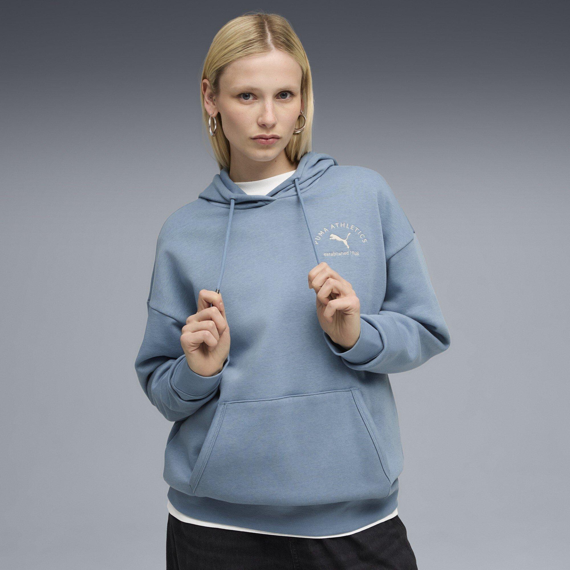 Cool Blue - Puma - Women's Class Relaxed Overhead Tech Fleece Hoodie - 3