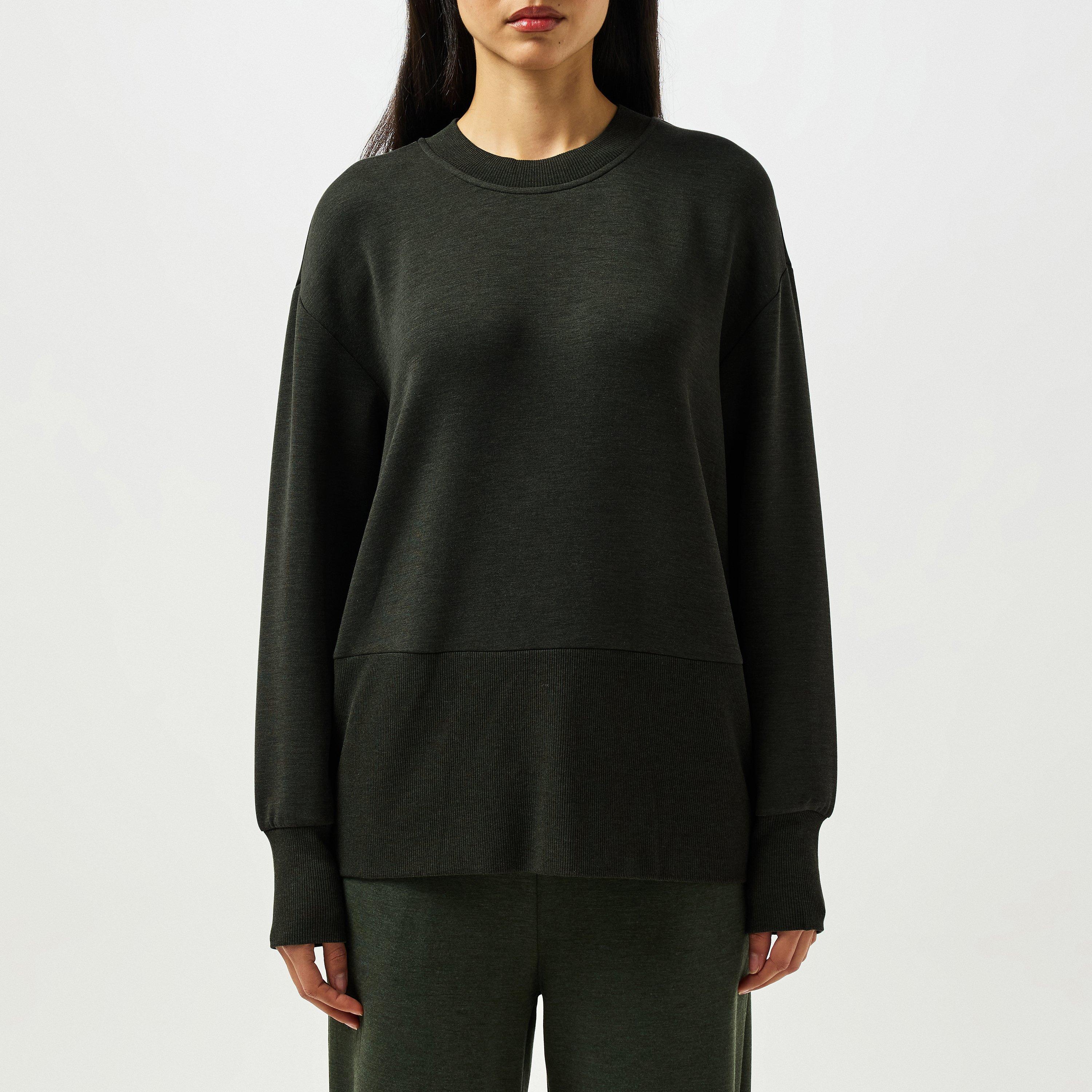 olive marl - Varley - Women's Lowry Crew Sweatshirt - 3