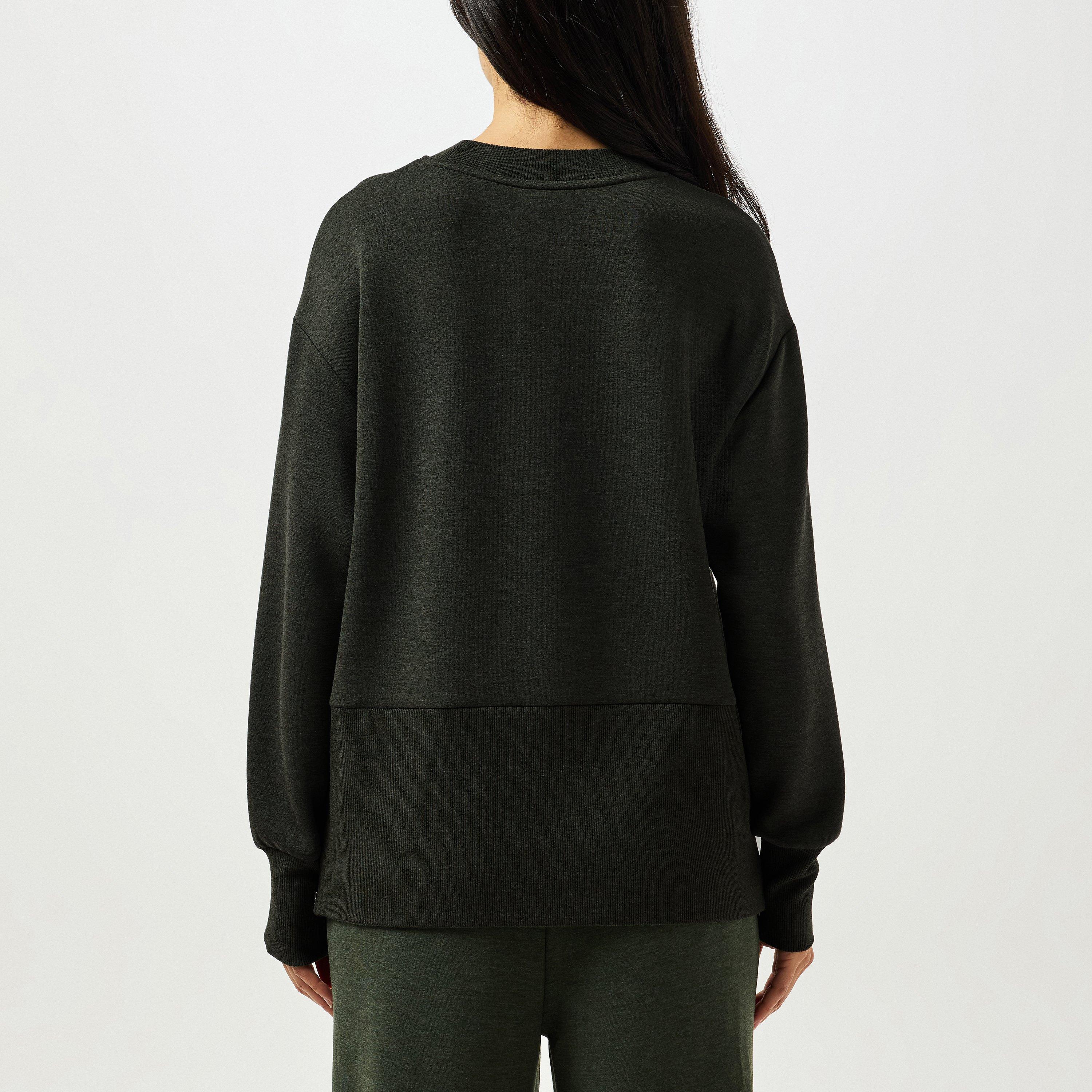 olive marl - Varley - Women's Lowry Crew Sweatshirt - 4