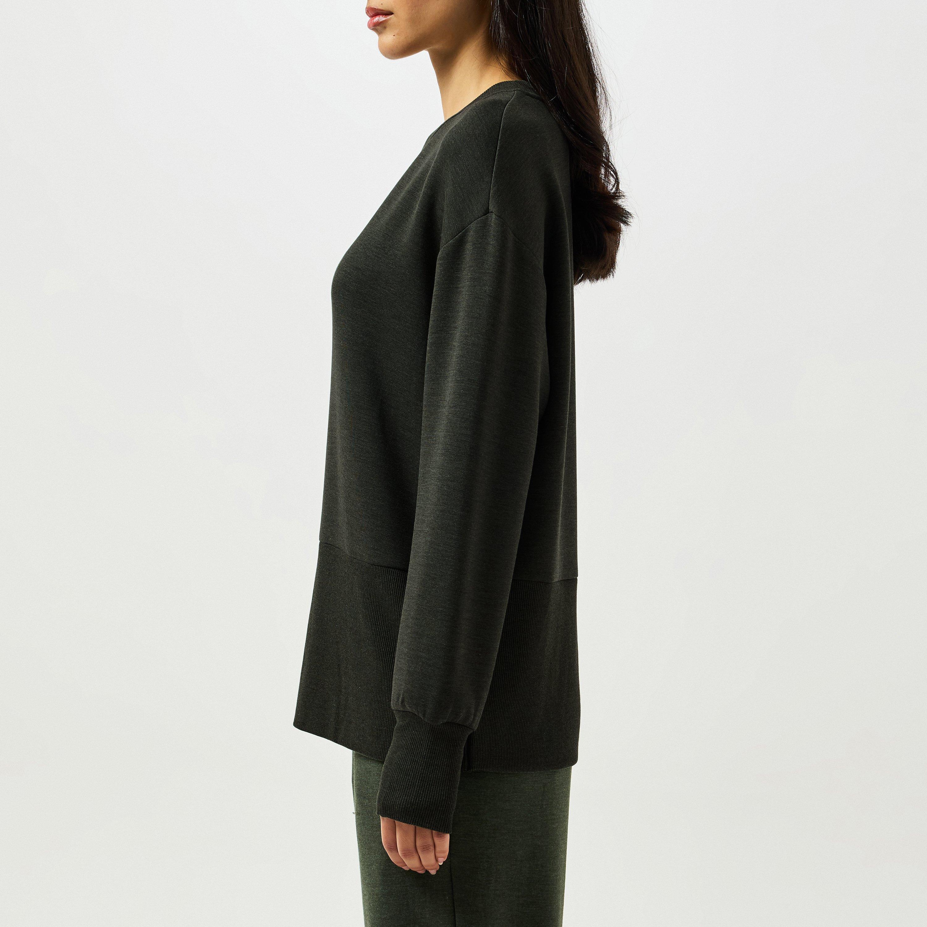 olive marl - Varley - Women's Lowry Crew Sweatshirt - 5