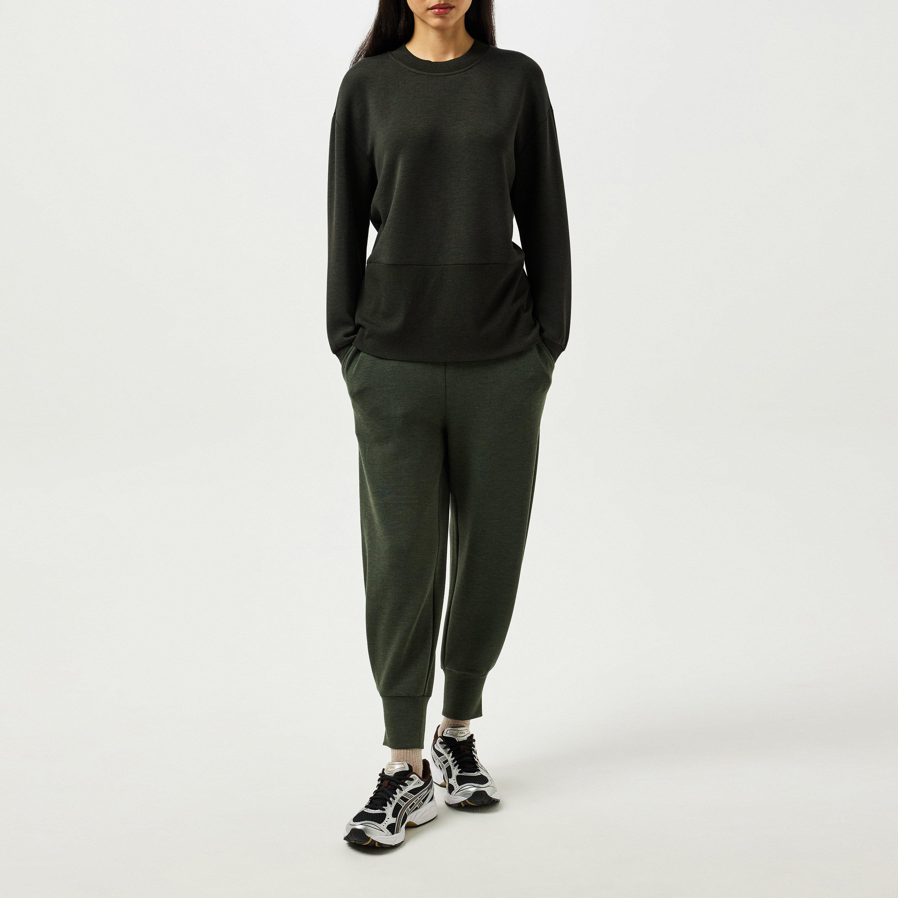 olive marl - Varley - Women's Lowry Crew Sweatshirt - 6