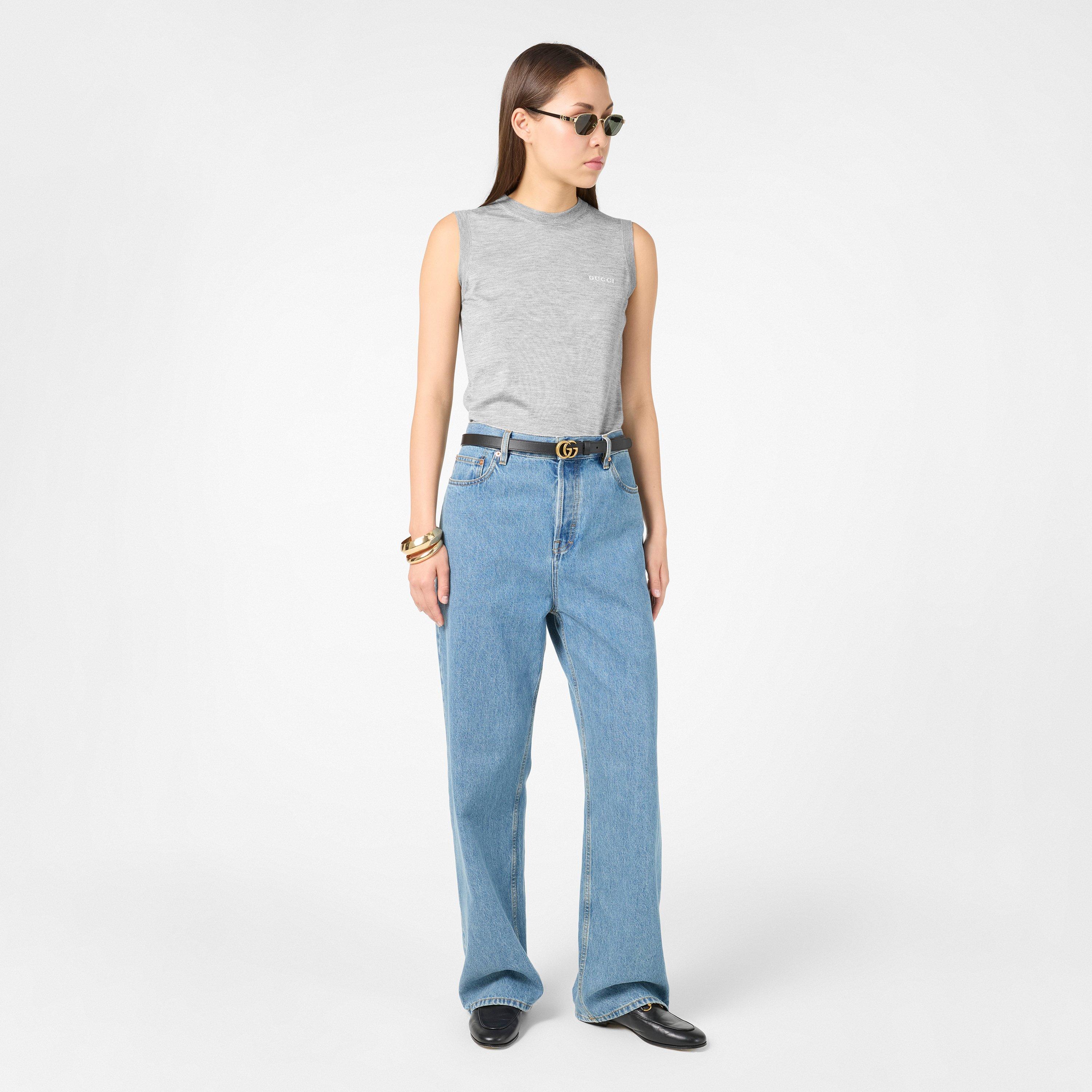 Grey - Gucci - Cashmere Silk Sleeveless Top - 6