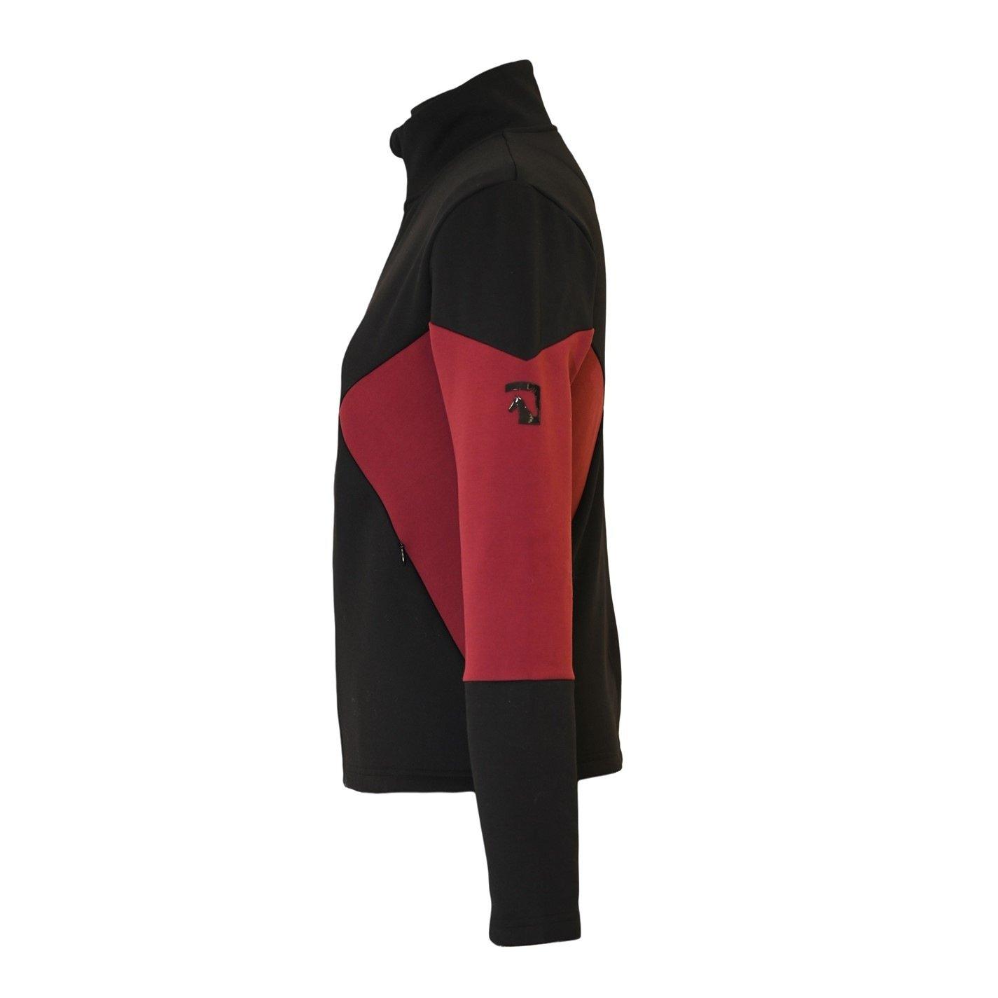 Black/Red - Requisite - Two-Tone Fleece Jacket - 2